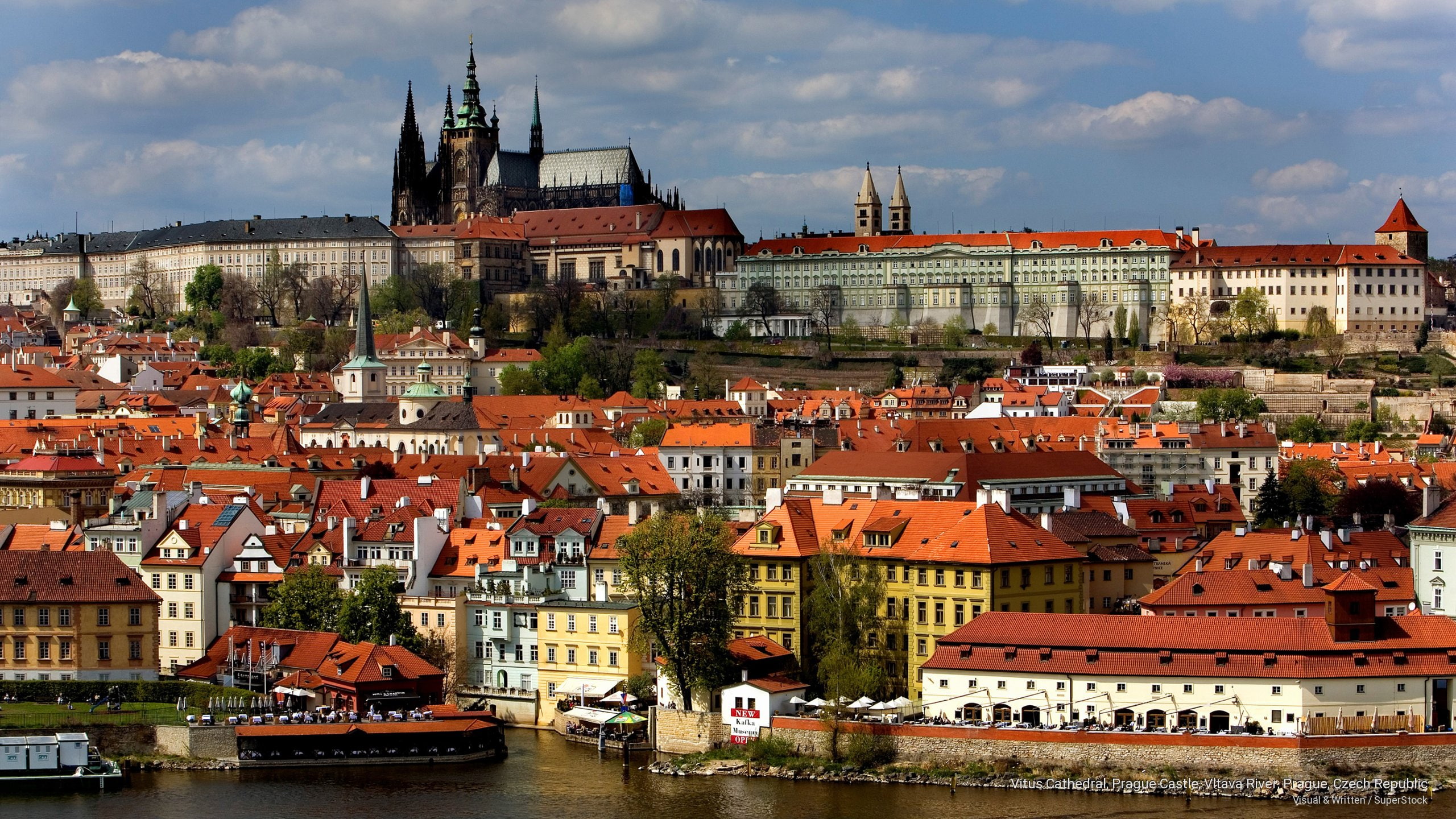republic, cathedral, vitus, 2K, vltava, river, castle, Europe, prague, czech, HD Wallpaper