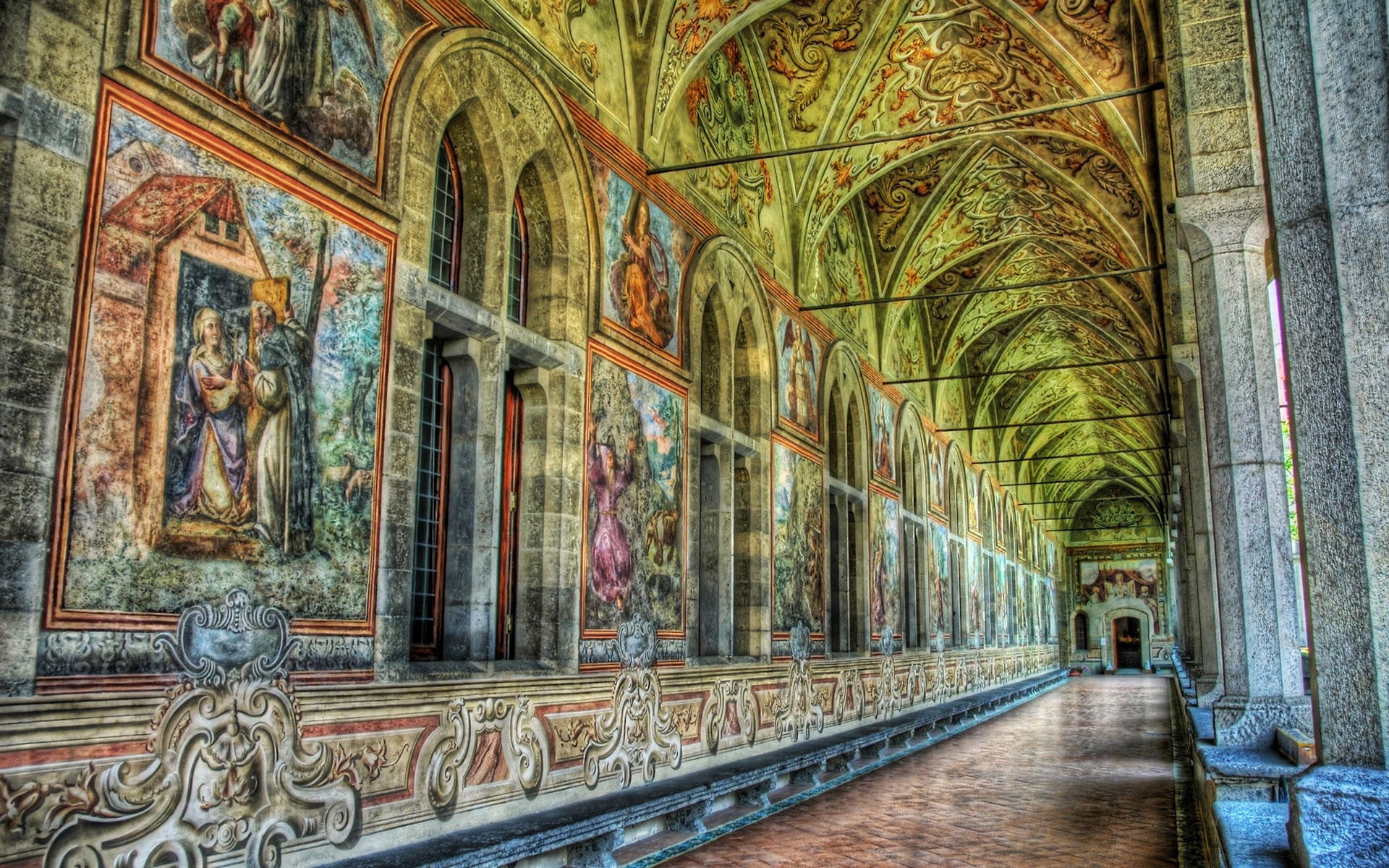 window, indoors, architectural column, building, belief, room, ceiling, architecture, religion, travel Destinations, gothic, famous Place, church, christianity, HD Wallpaper