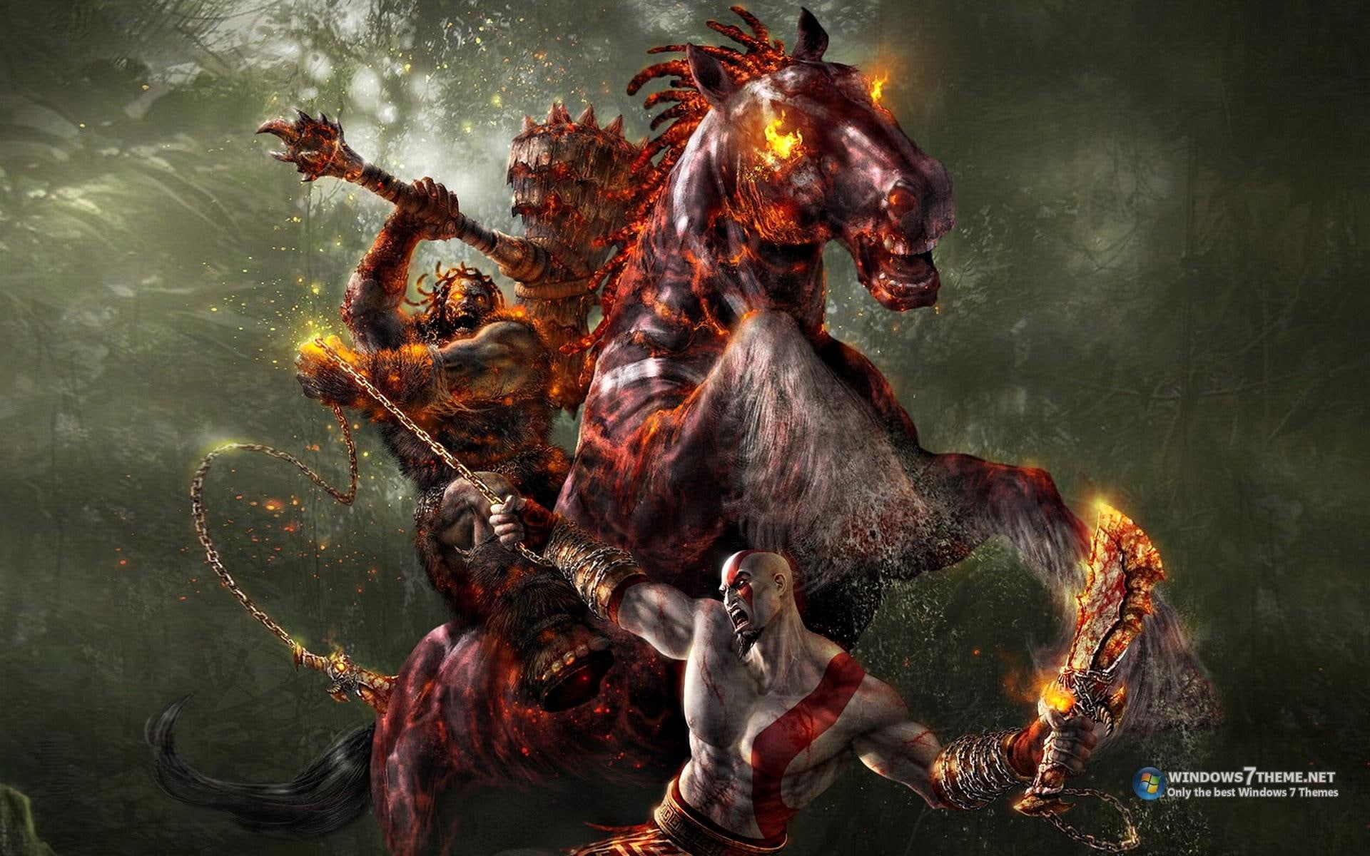 cavalo, guerra, god, games, luta, 1080P, war, video game, HD Wallpaper