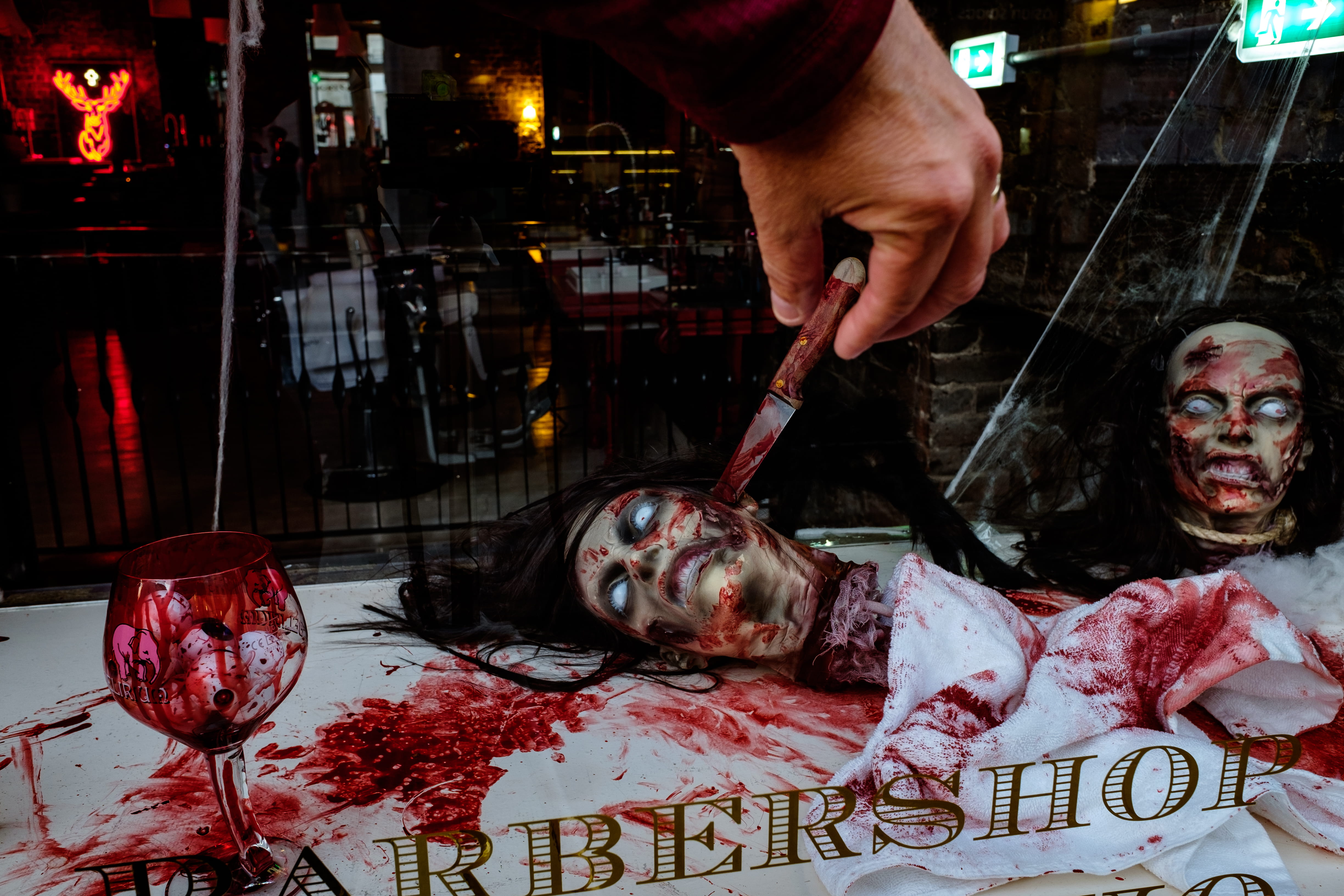 human blood, illuminated, two people, london, hand, table, men, people, indoors, united kingdom, halloween, horror, 4K, adult, real people, occupation, HD Wallpaper