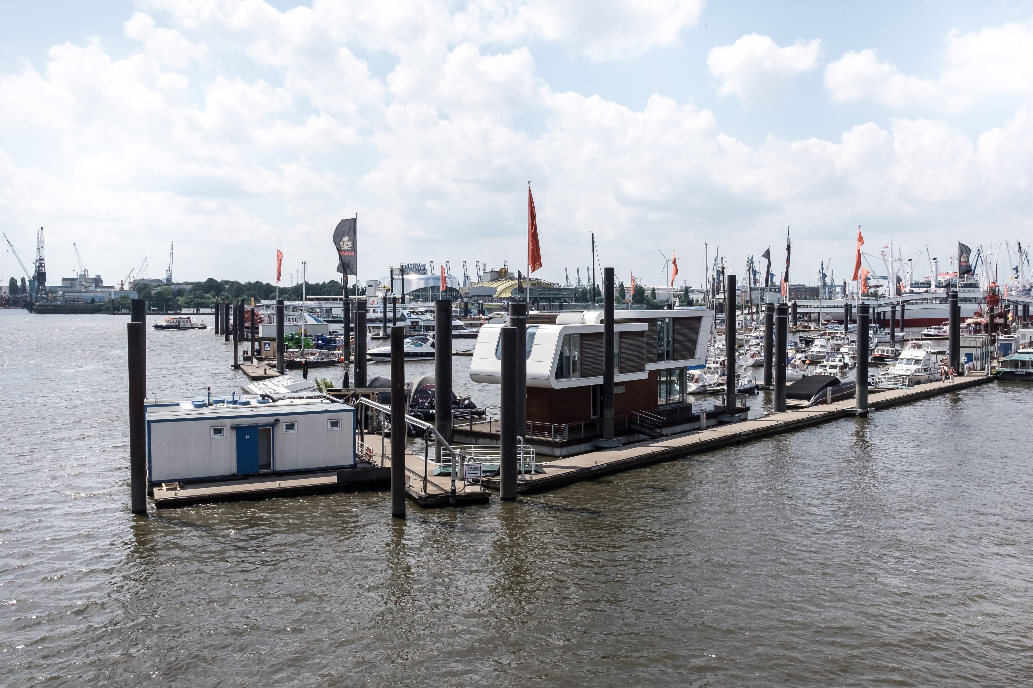 transport, freight transportation, ship, hamburg, modern, famous, beautiful, house, cityscape, building exterior, mode of transportation, panorama, day, HD Wallpaper