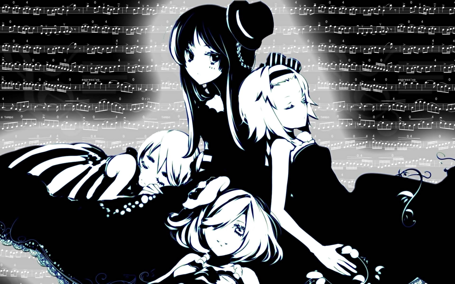 anime girls, Dont Say Lazy, lifestyles, black background, young men, technology, Akiyama Mio, Hirasawa Yui, standing, text, K-ON!, women, human representation, HD Wallpaper