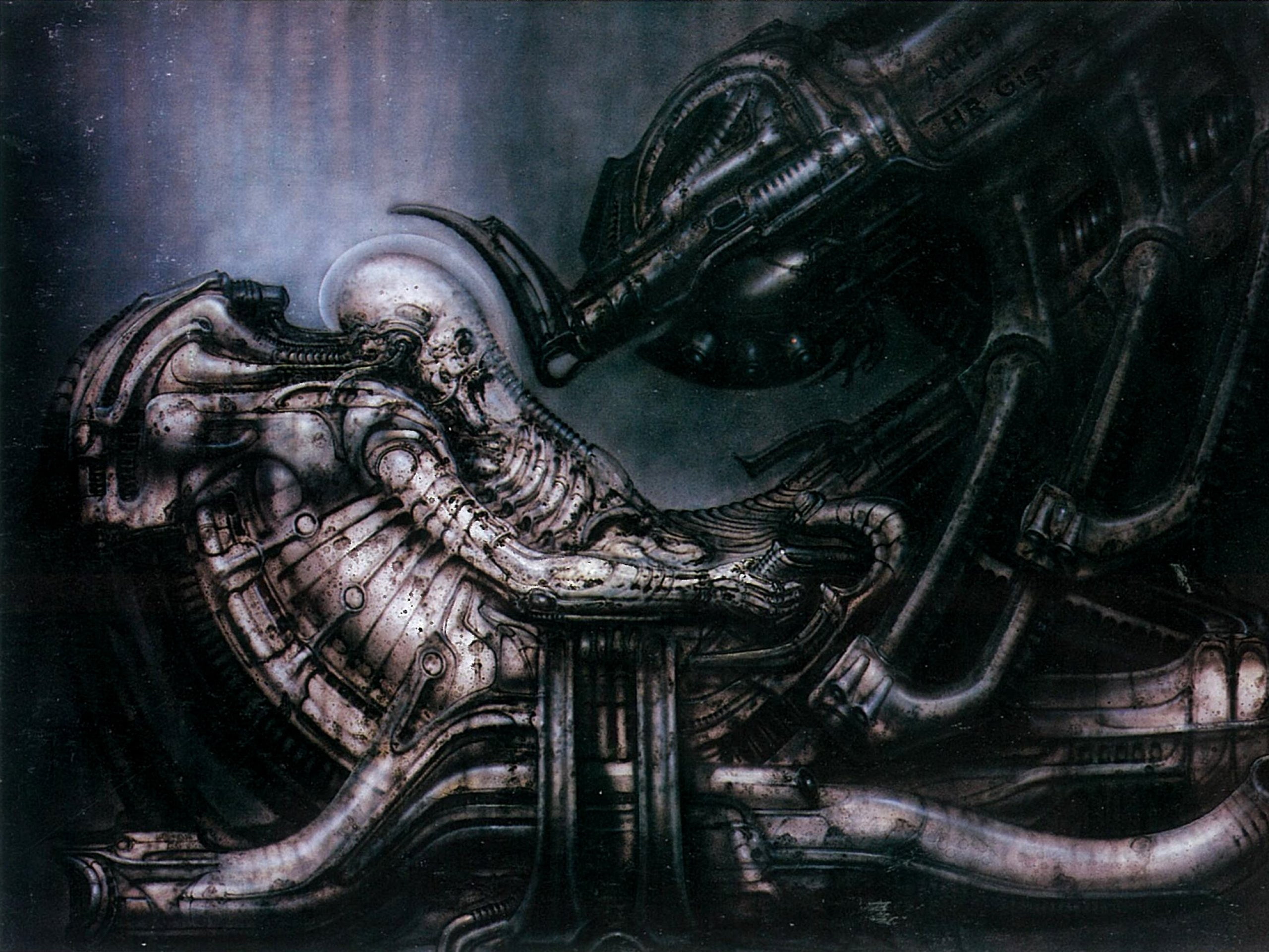 no people, human representation, art and craft, Giger, travel, Aliens, creativity, fi, architecture, ornate, old, horror, artwork, art, metal, day, the past, HD Wallpaper