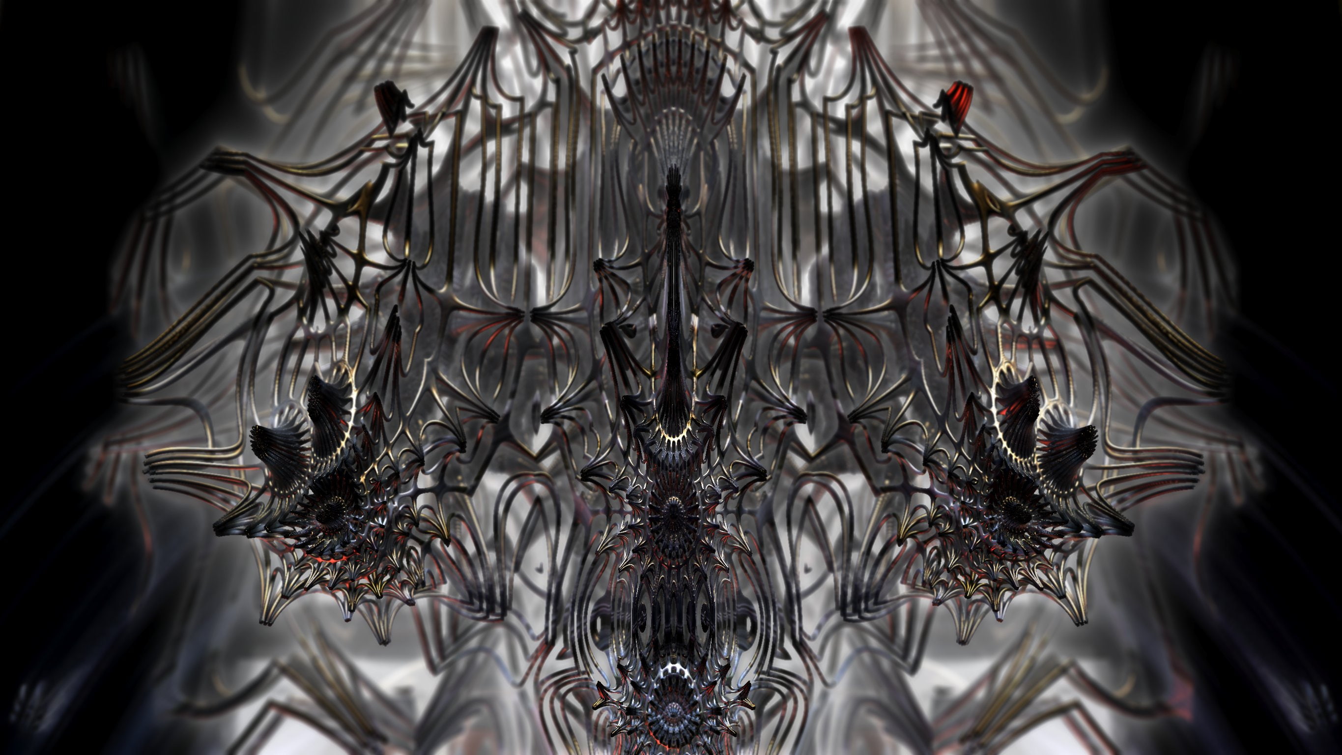 lighting equipment, art and craft, floral pattern, representation, horror, pattern, day, Evil, r, alien, art, artwork, artistic, decoration, 2K, symmetry, HD Wallpaper