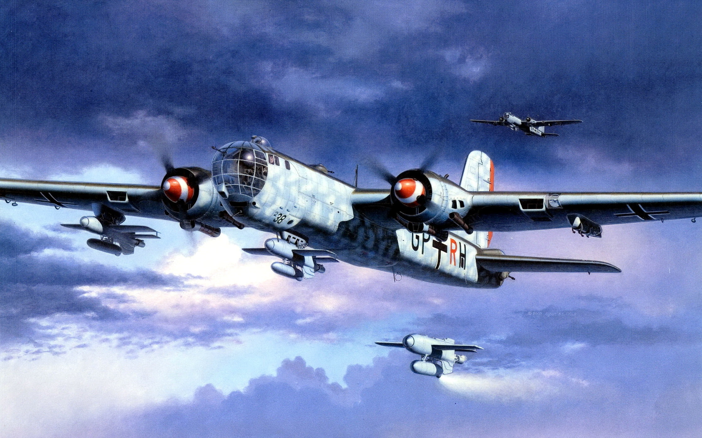 Bombers, Heinkel He 177, 1080P, HD Wallpaper