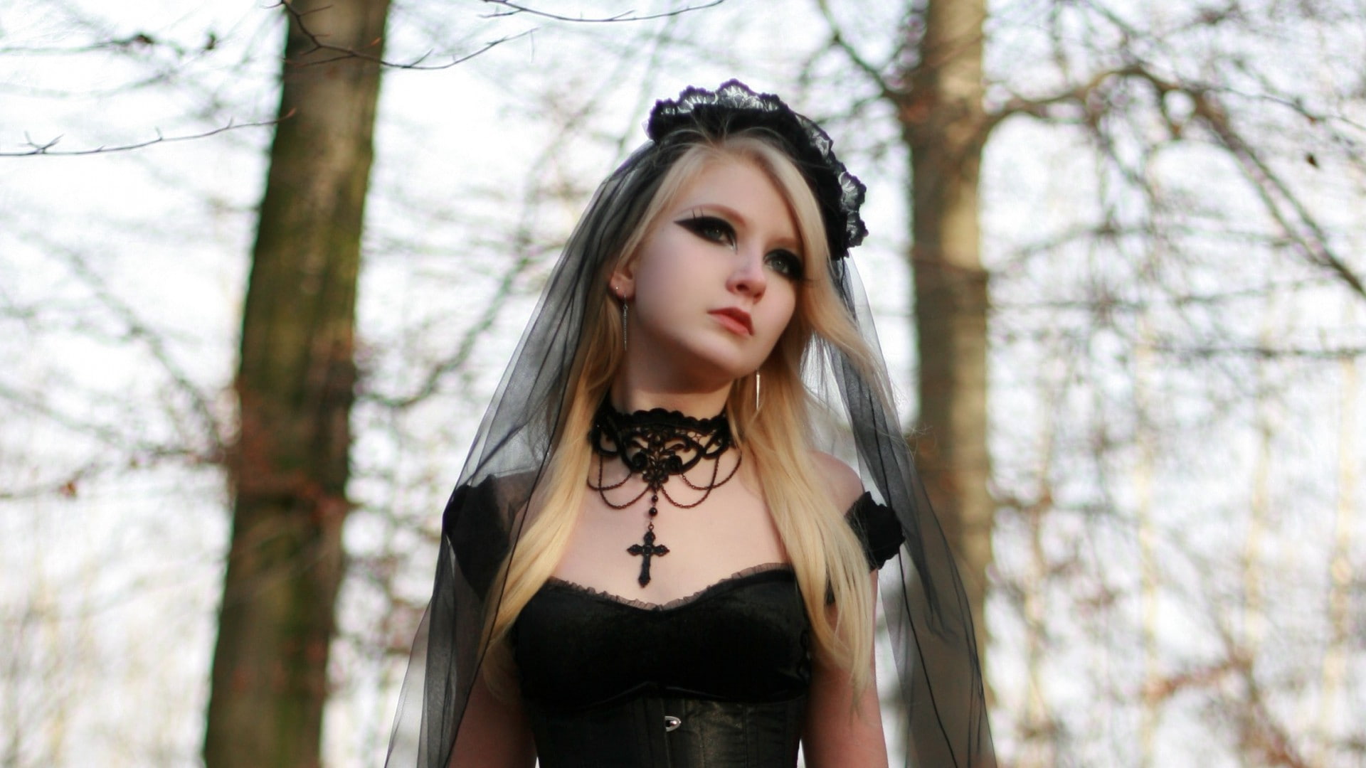witch, blonde, 1080P, occult, women, gothic, HD Wallpaper