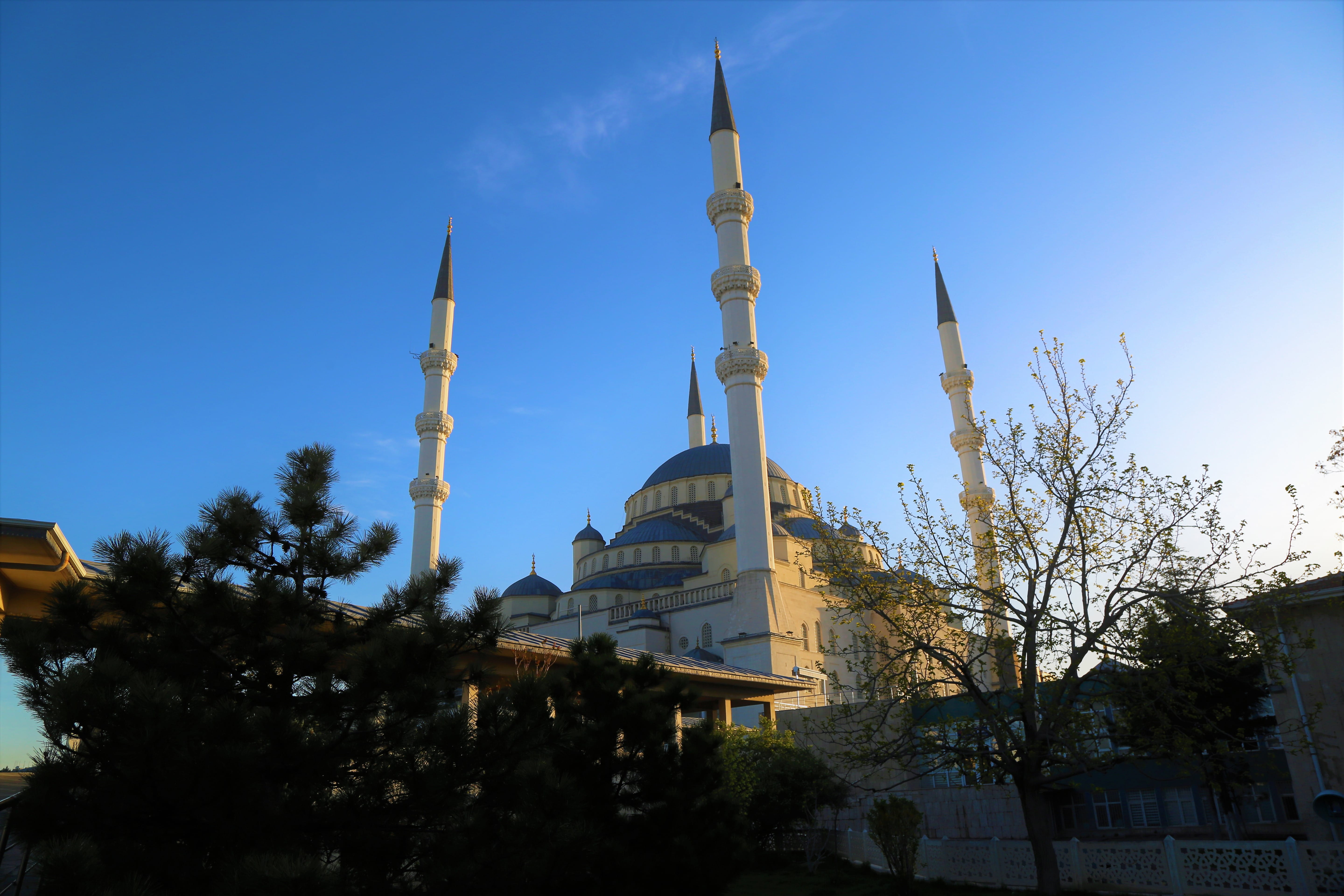 landmark, historic, outdoors, sky, turning point, building, global communications, spire, no people, low angle view, dome, kocatepe, minaret, trees, place of worship, HD Wallpaper