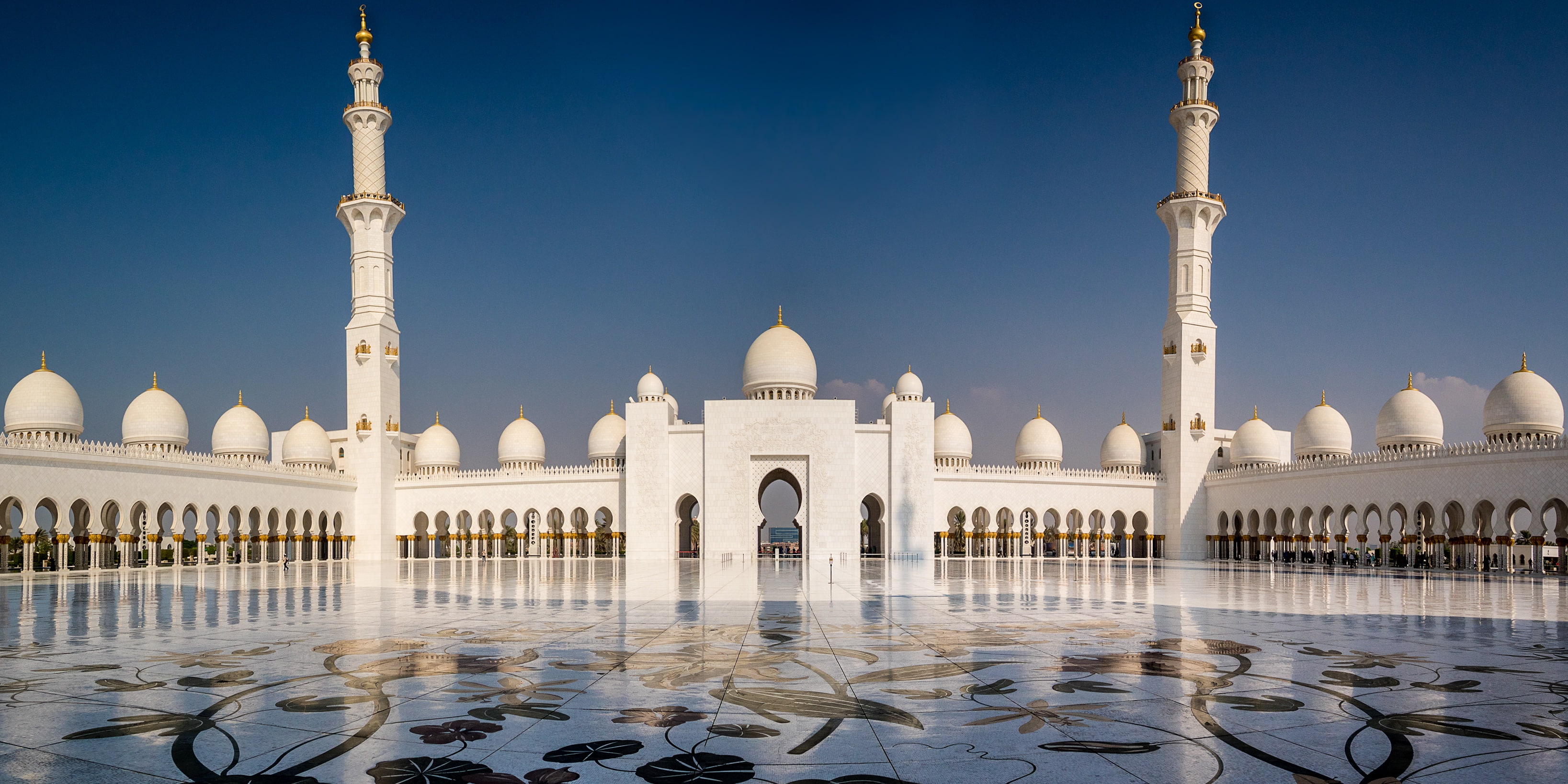 Grand mosque, Abu Dhabi, UAE, The Sheikh Zayed Grand mosque, 2K, HD Wallpaper