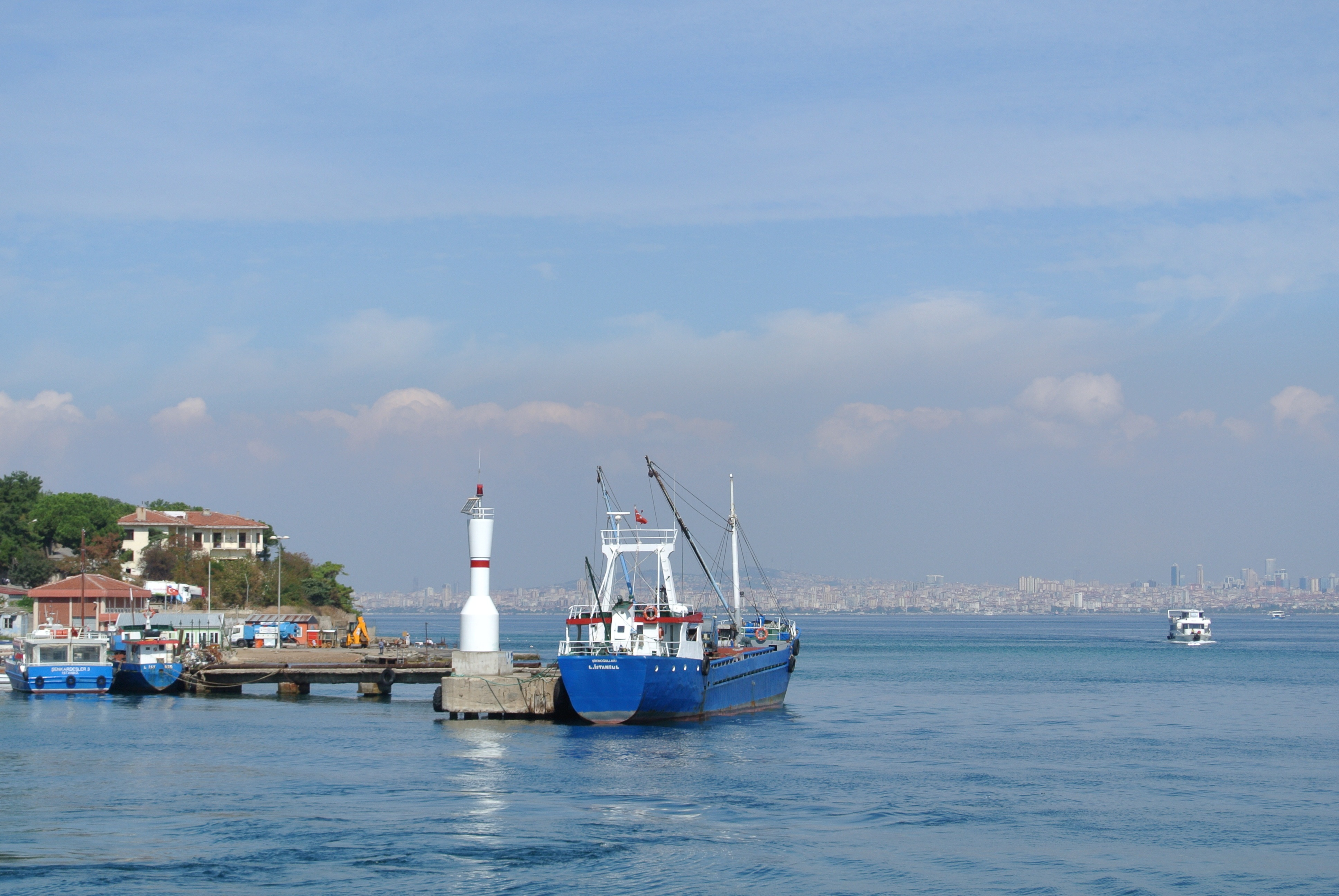 nautical vessel, transportation, commercial dock, vacation, harbour, pier, sky, travel, outdoors, lighthouse, harbor, water, summer, day, turkey, fishing industry, HD Wallpaper