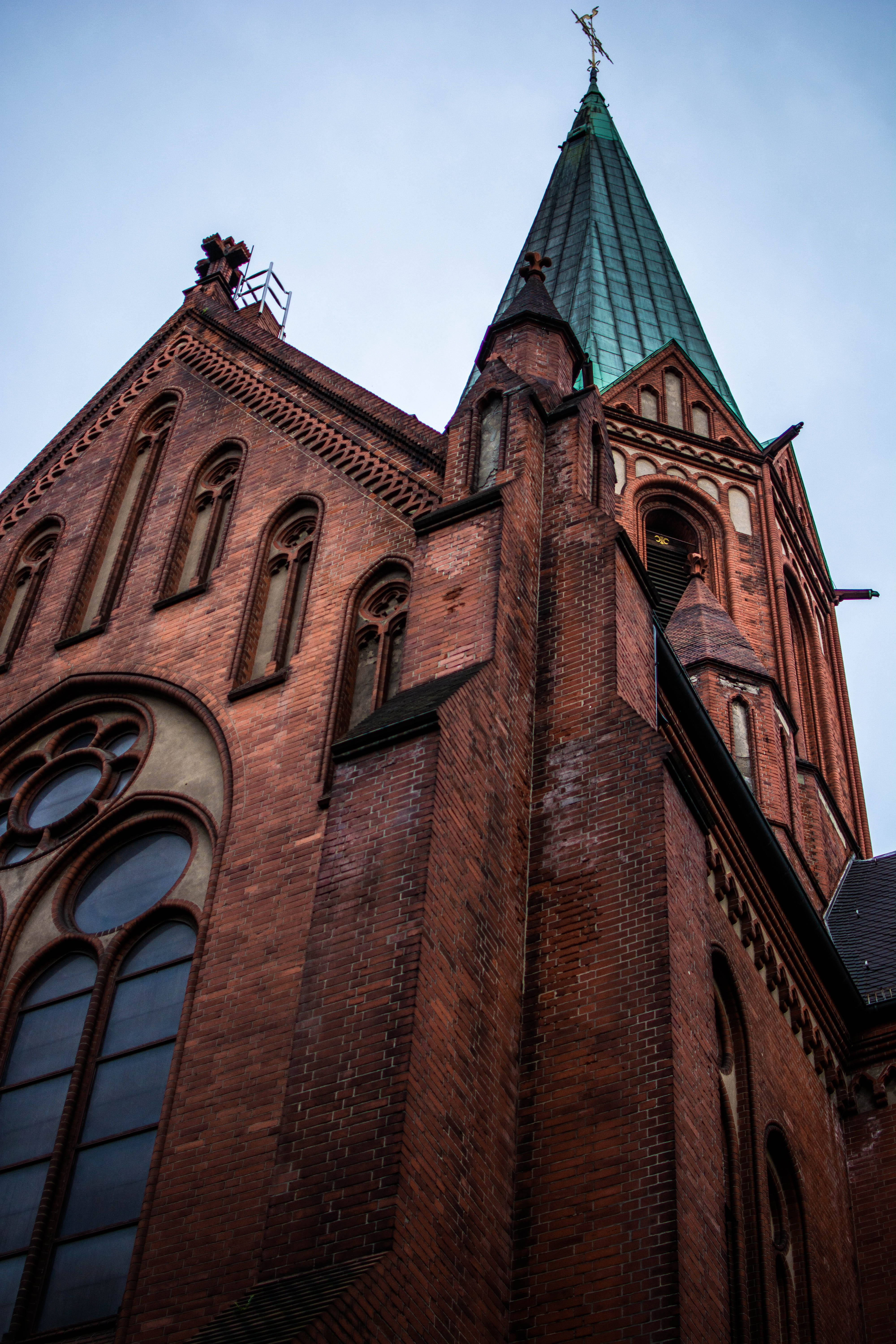 photography, building exterior, the past, sky, clear sky, place of worship, outside, angle, architecture, built structure, green, outdoors, day, low angle shot, Phone HD Wallpaper