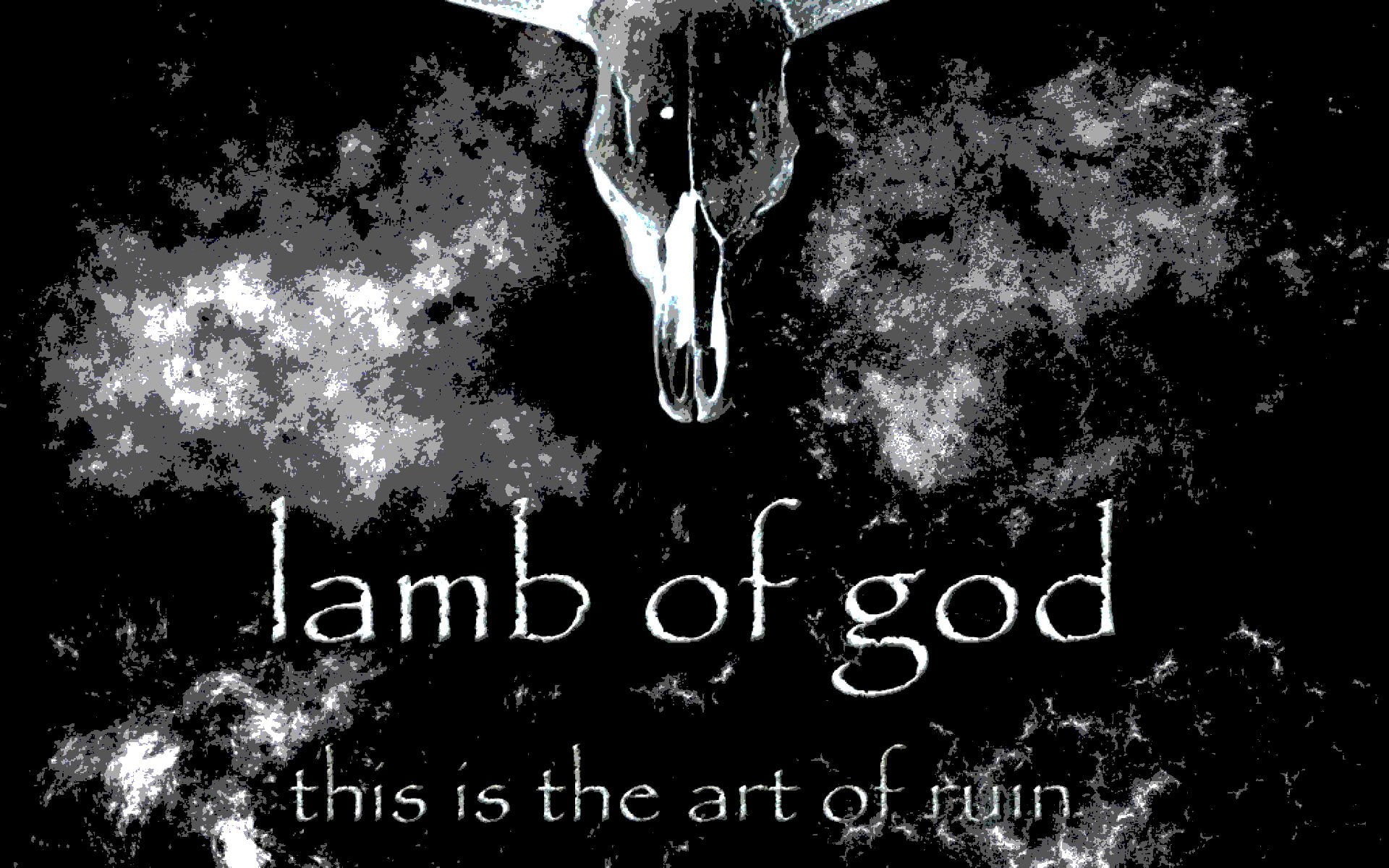 groove, metal, poster, dark, lamb, heavy, 1080P, skull, god, HD Wallpaper