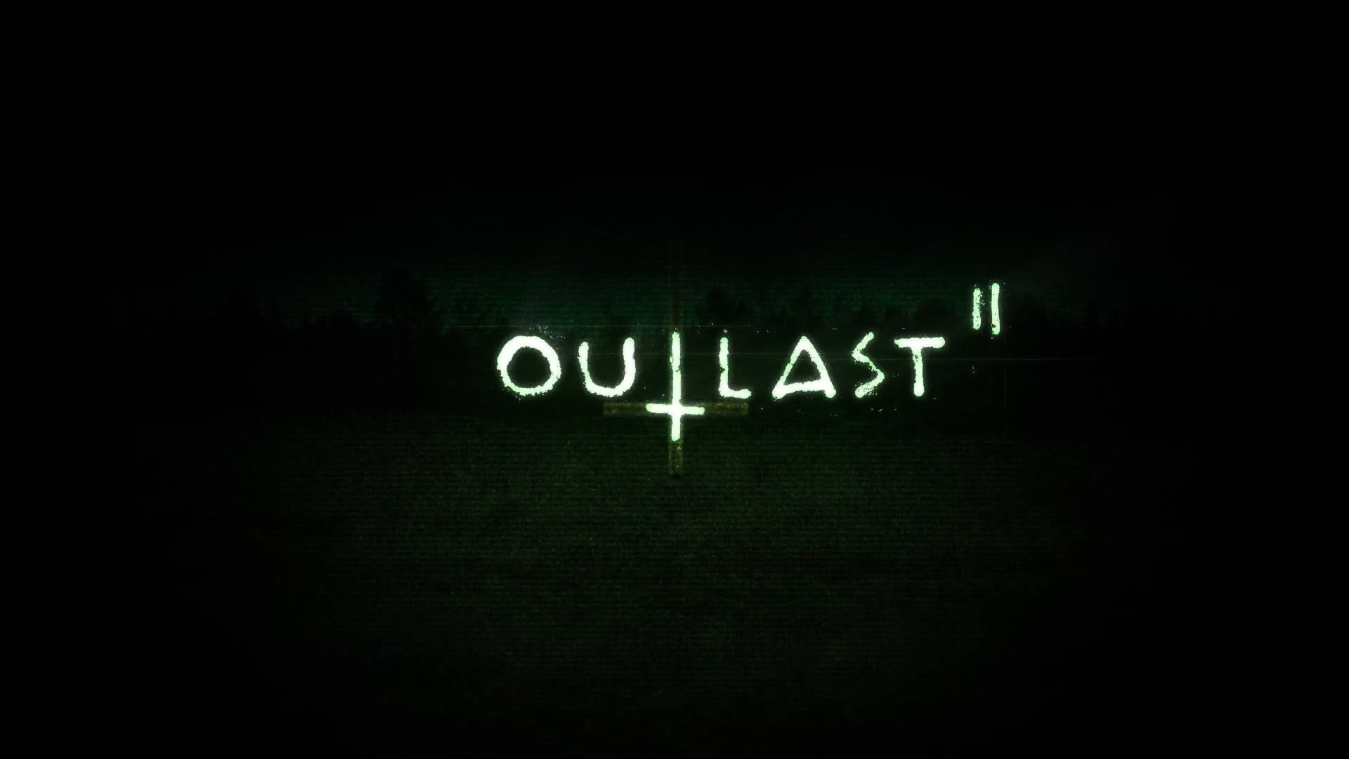 Outlast 2, no people, neon, Logo, Video Game, single word, luminosity, city, western script, studio shot, green color, communication, close-up, text, dark, HD Wallpaper