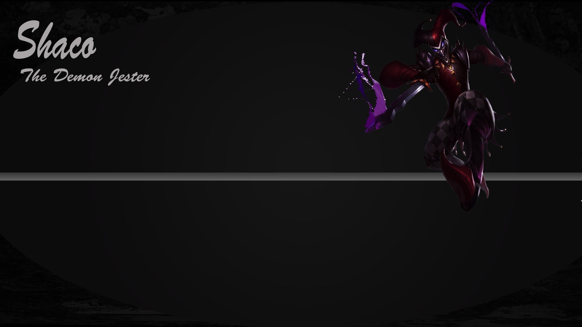 copy space, full length, shaco, clothing, healthy lifestyle, dark, Shaco (League of Legends), motion, 1080P, illustration, indoors, no people, communication, HD Wallpaper