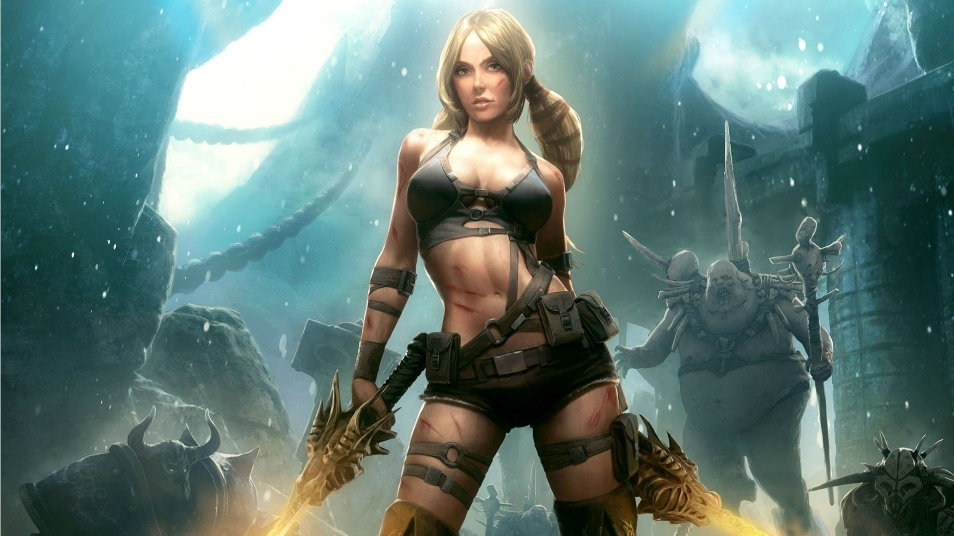 1080P, Ayumi, girl, warrior, action, Blades, of, 1bot, Time, fantasy, Fighting, HD Wallpaper