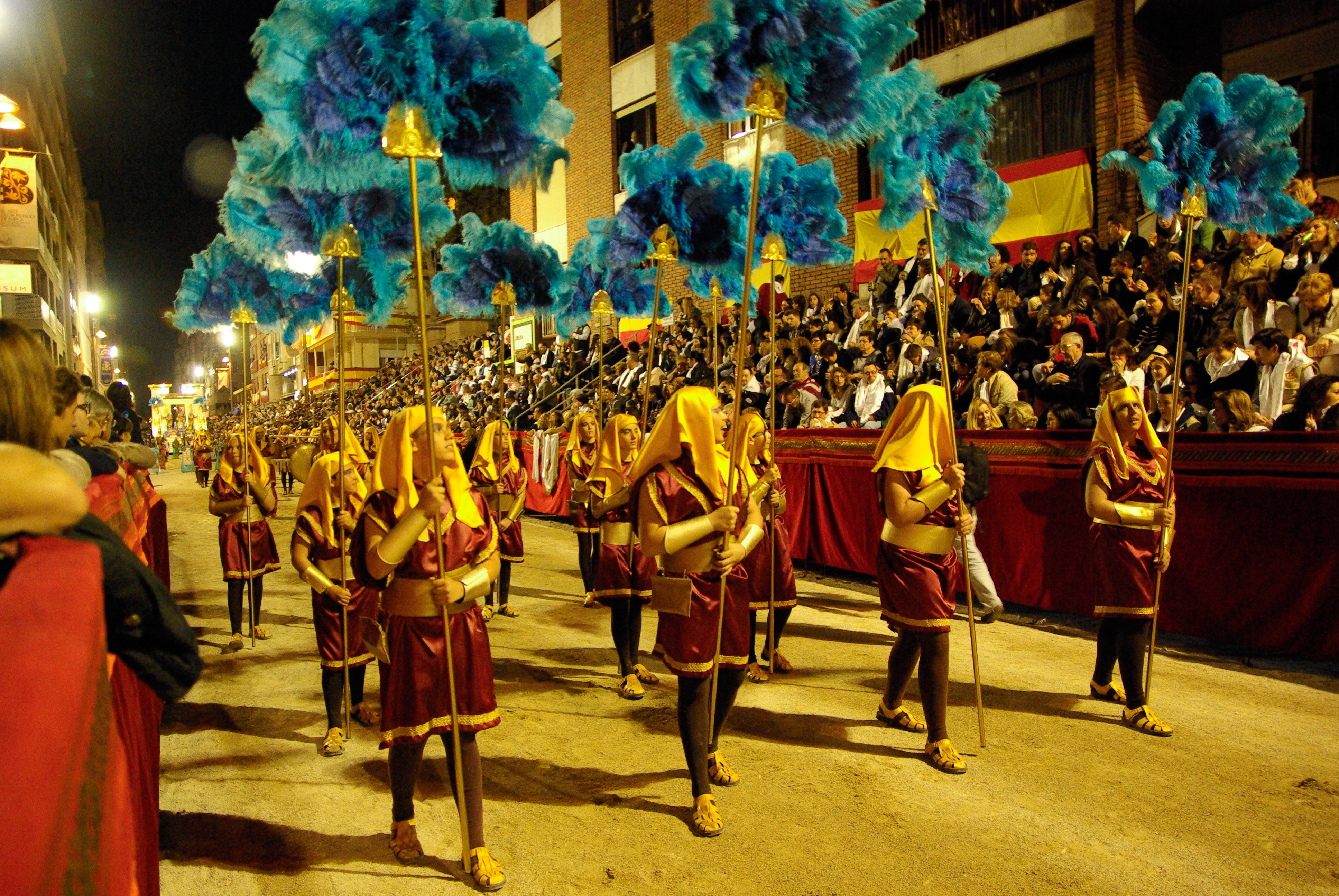 real people, night, men, lorca, holy week, festival, group of people, egyptians, clothing, outdoors, celebration, city, uniform, street, built structure, HD Wallpaper