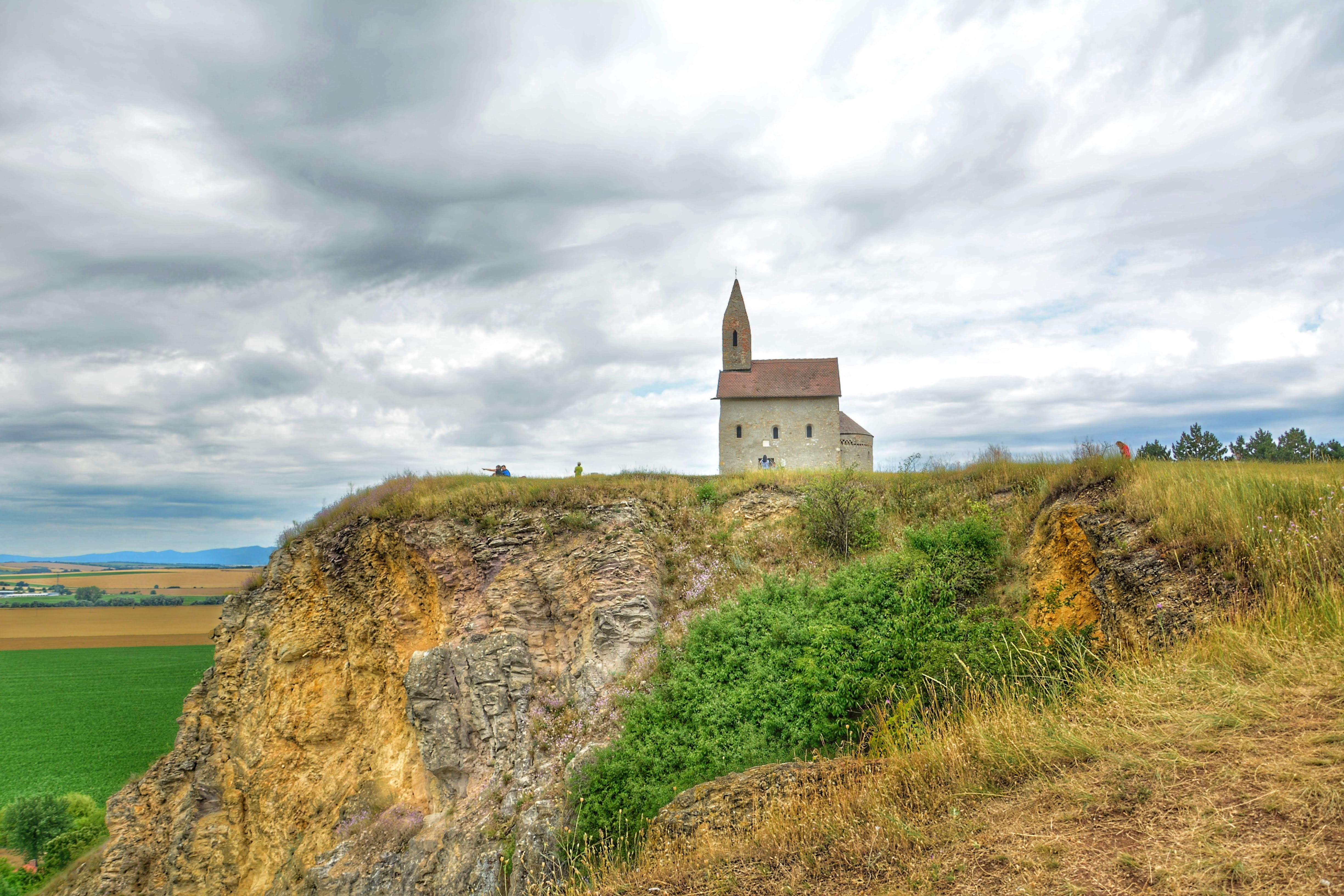 church, sky, slovakia, cloud - sky, building, land, tower, field, history, 4K, religion, plant, place of worship, travel, no people, architecture, nature, HD Wallpaper