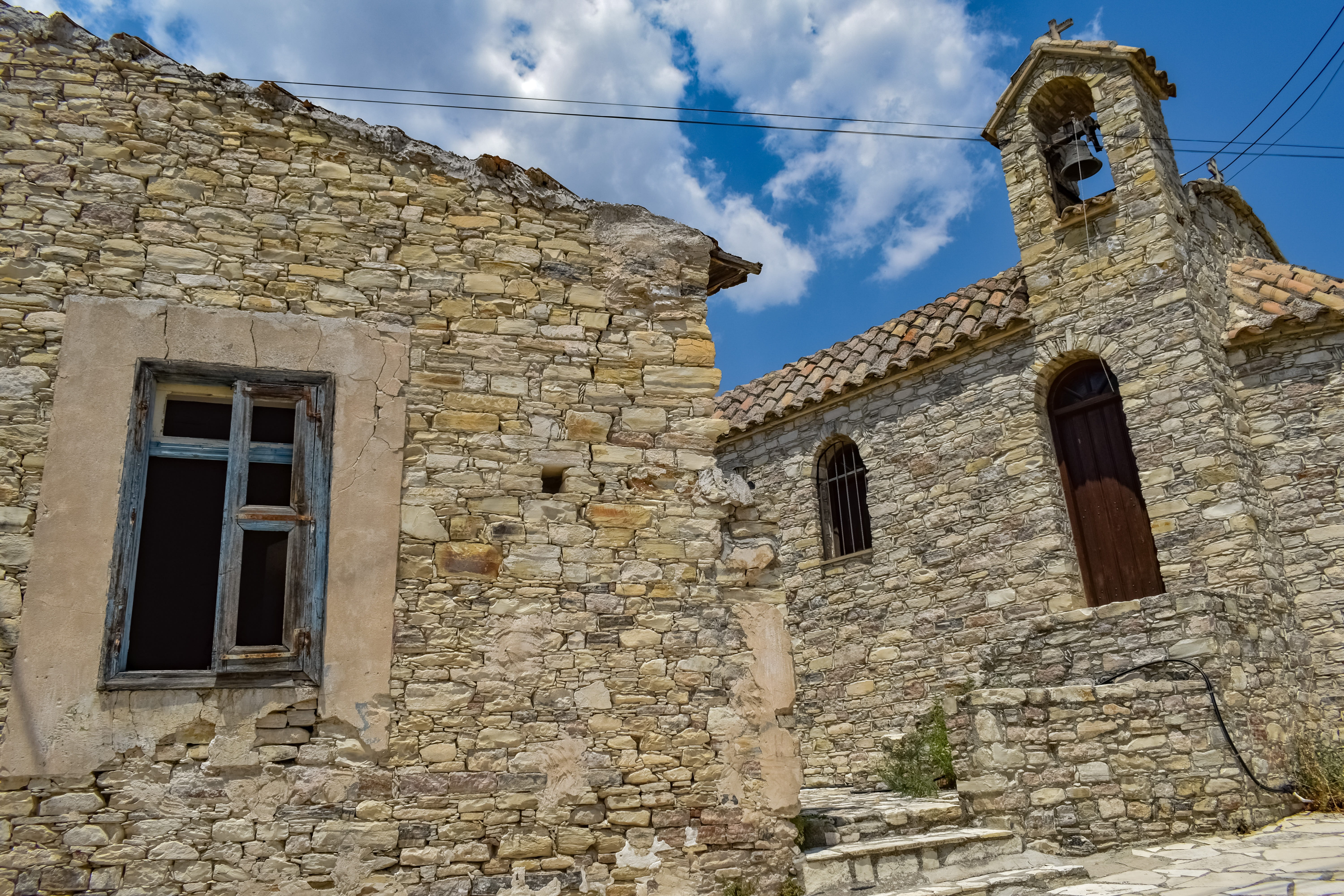 stone wall, traditional, outdoors, spirituality, place of worship, architecture, day, no people, nature, church, old, sky, history, orthodox, kato lefkara, HD Wallpaper