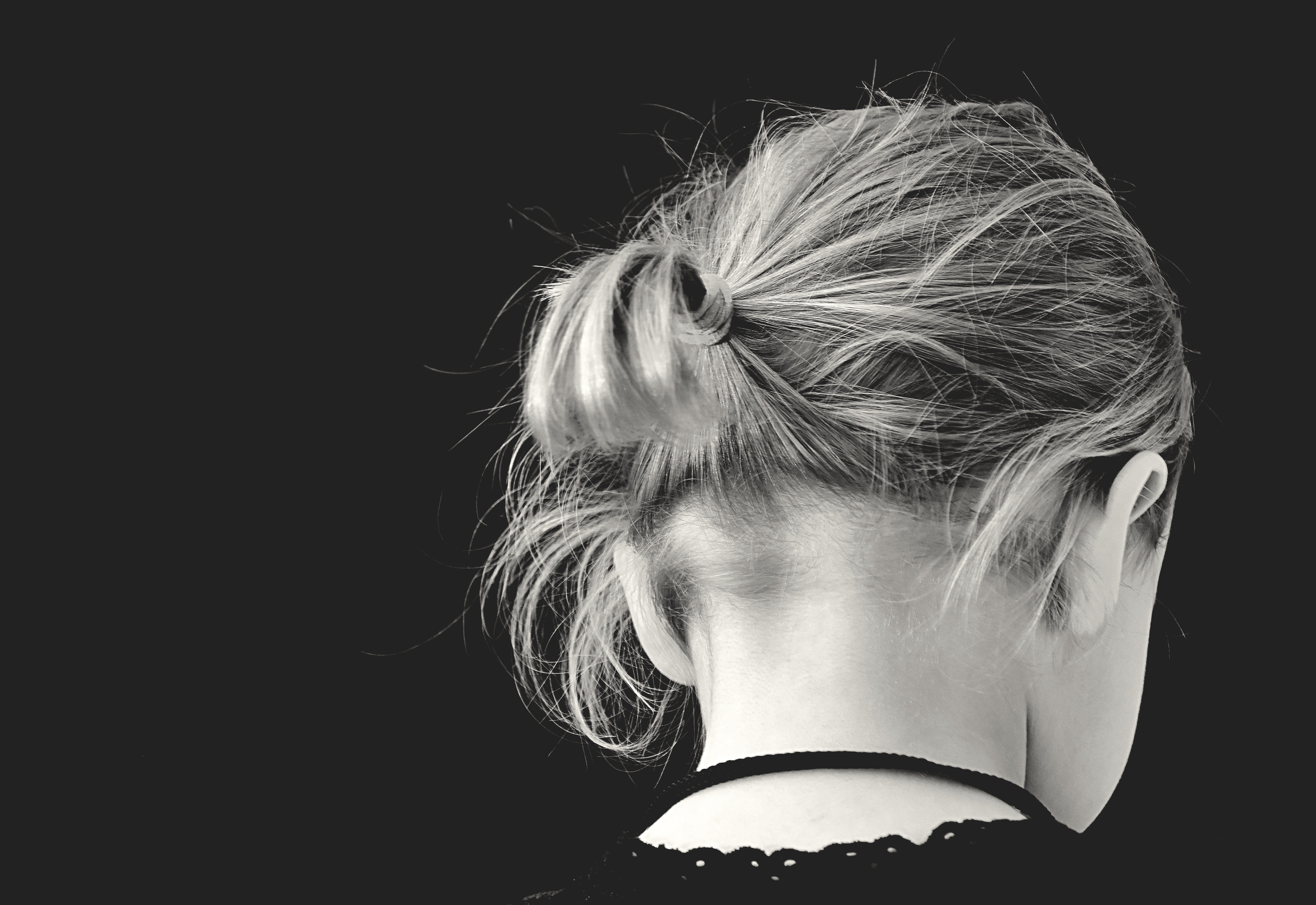 concern, young adult, children, lifestyles, child, head, lonely, black background, desperate, human hair, one person, sad, mood, blond hair, adult, depressed, HD Wallpaper