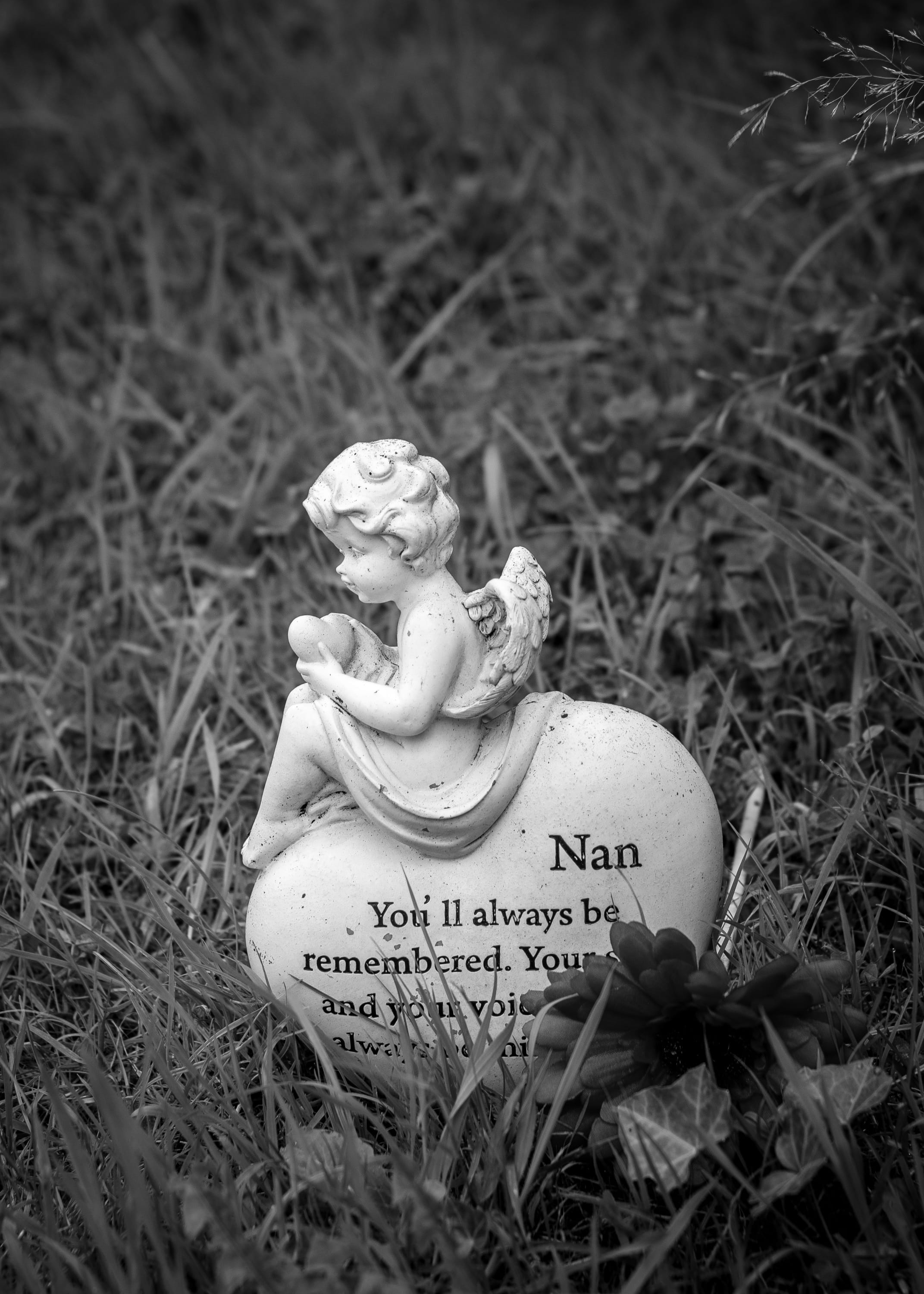 nature, memory, plant, no people, stone, text, grieving, sculpture, land, western script, human representation, figure, 2K, day, craft, memorial, script, Phone HD Wallpaper