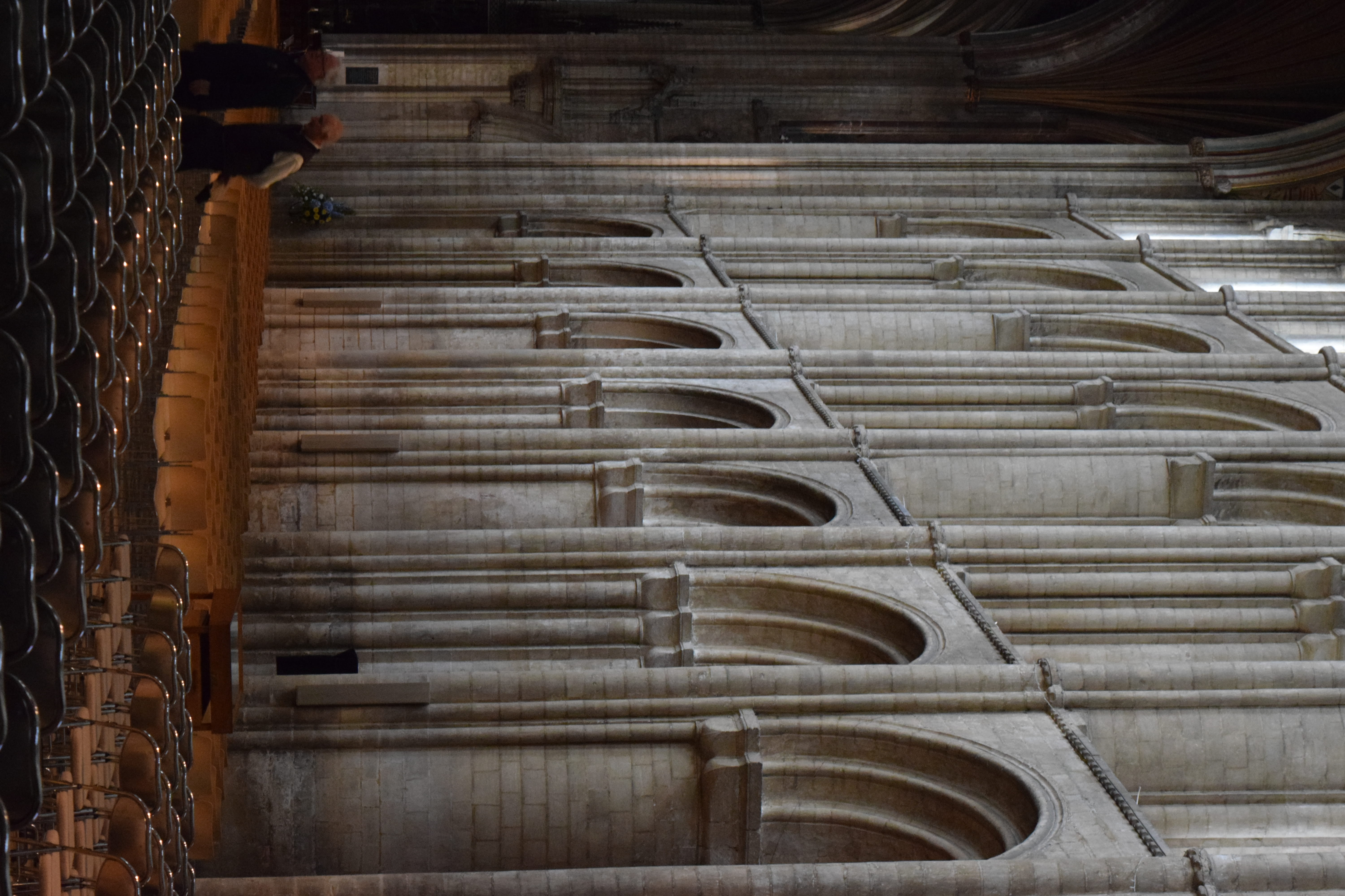 united kingdom, large group of objects, indoors, industry, the cathedral church of the holy and undivided trinity of ely, empty, columns, pray, day, wood - material, HD Wallpaper