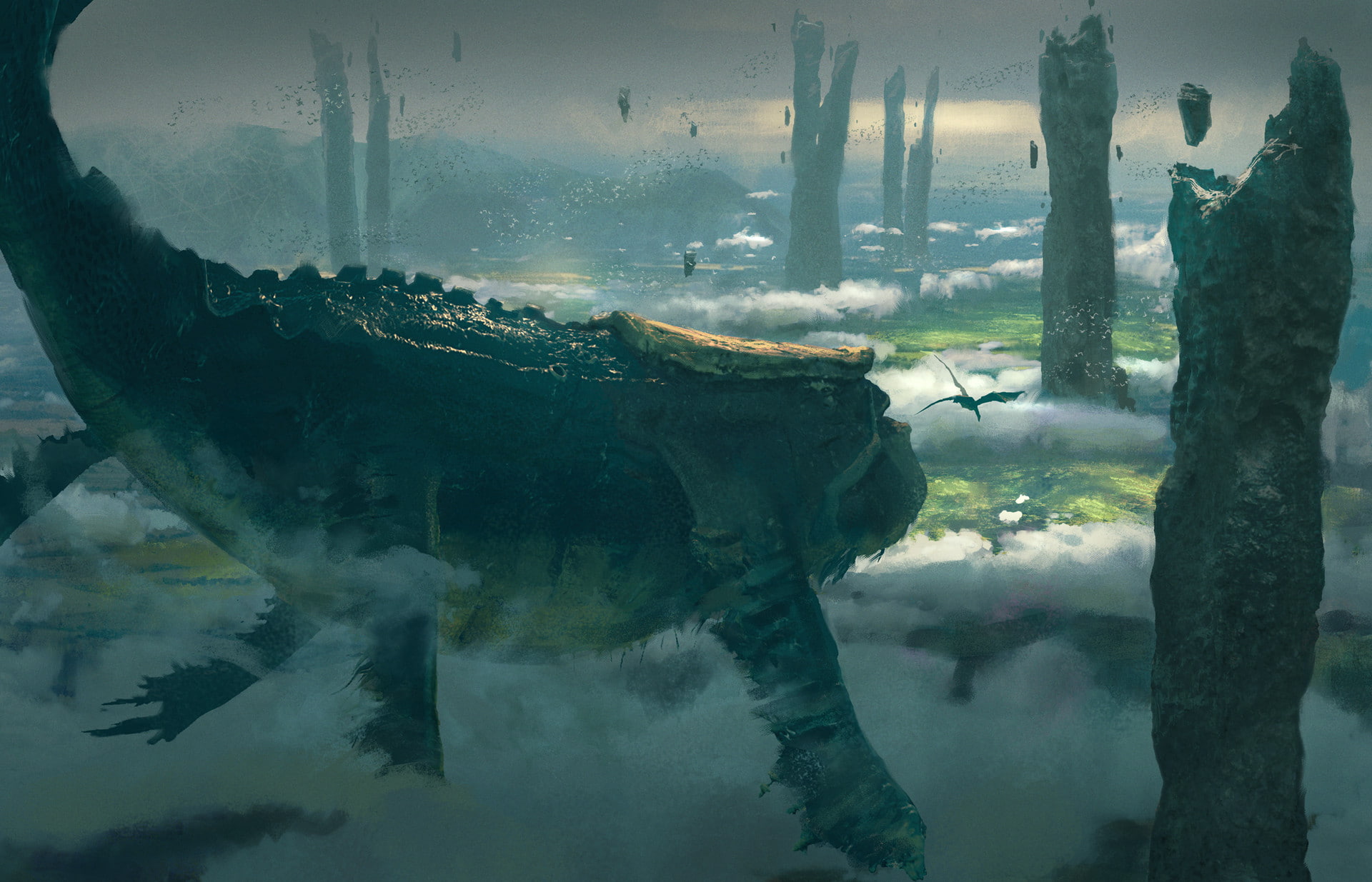 Sky, 1080P, The Legend of Zelda, Zelda, Fantasy, Landscape, The Legend Of Zelda: Skyward Sword, Whale, HD Wallpaper