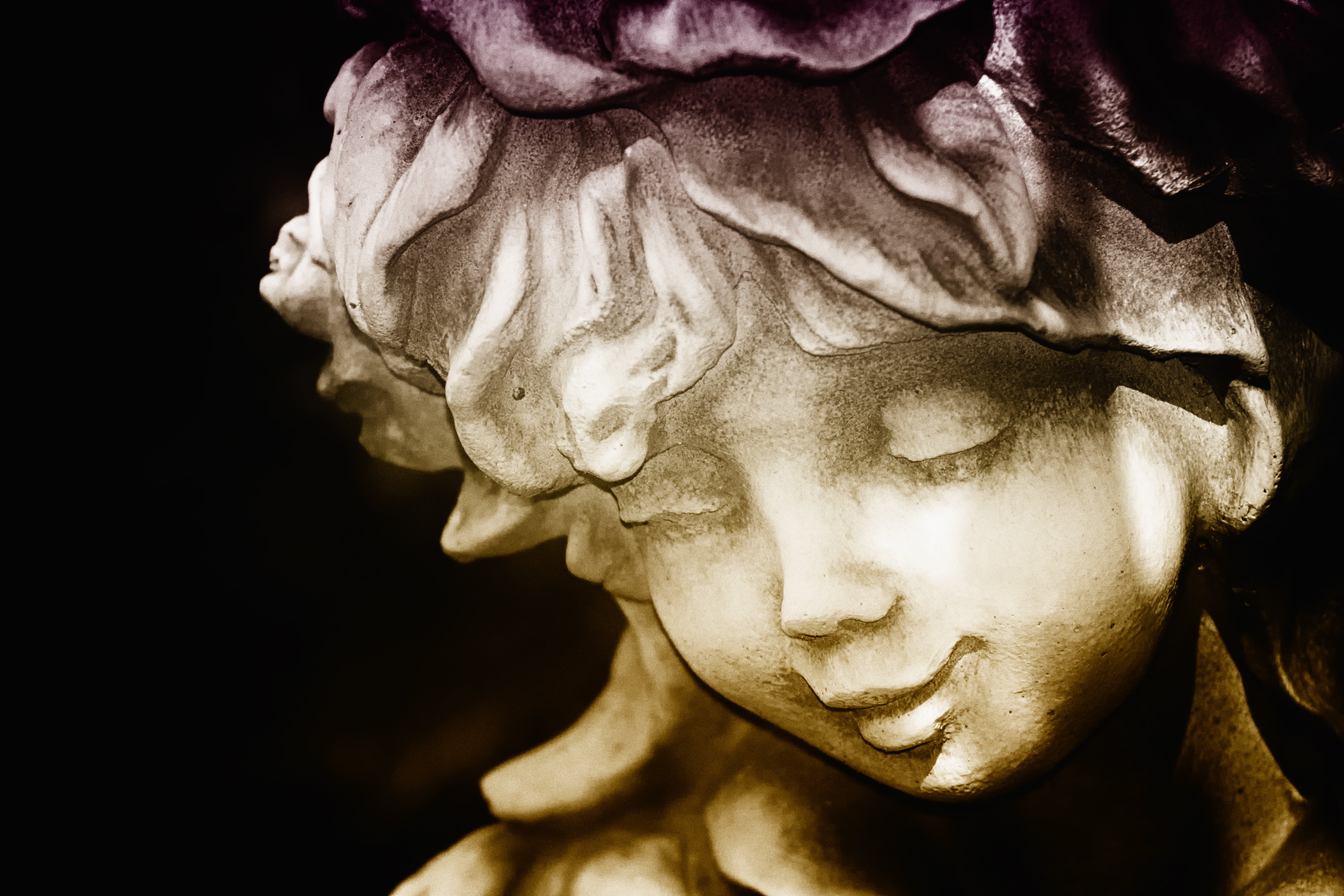 photo, craft, portrait, studio shot, boy, sculpture, representation, garden, garden decoration, girl, decoration, male likeness, statue, garden statue, HD Wallpaper