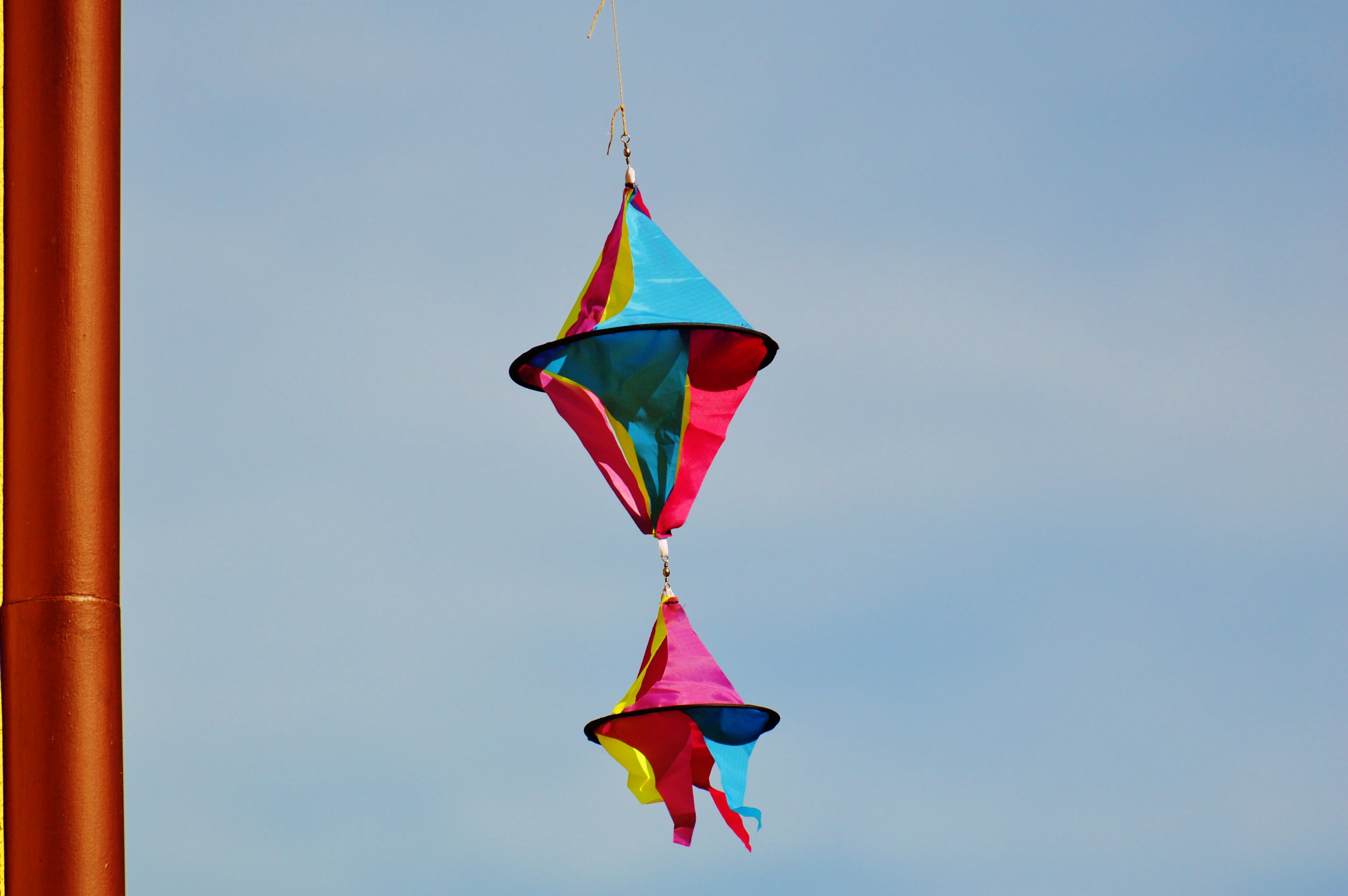 deco, decorative, 4K, windspiel, turn, movement, gartendeko, multi colored, colorful, sky, art and craft, rotation, clear sky, no people, hanging, slightly, HD Wallpaper