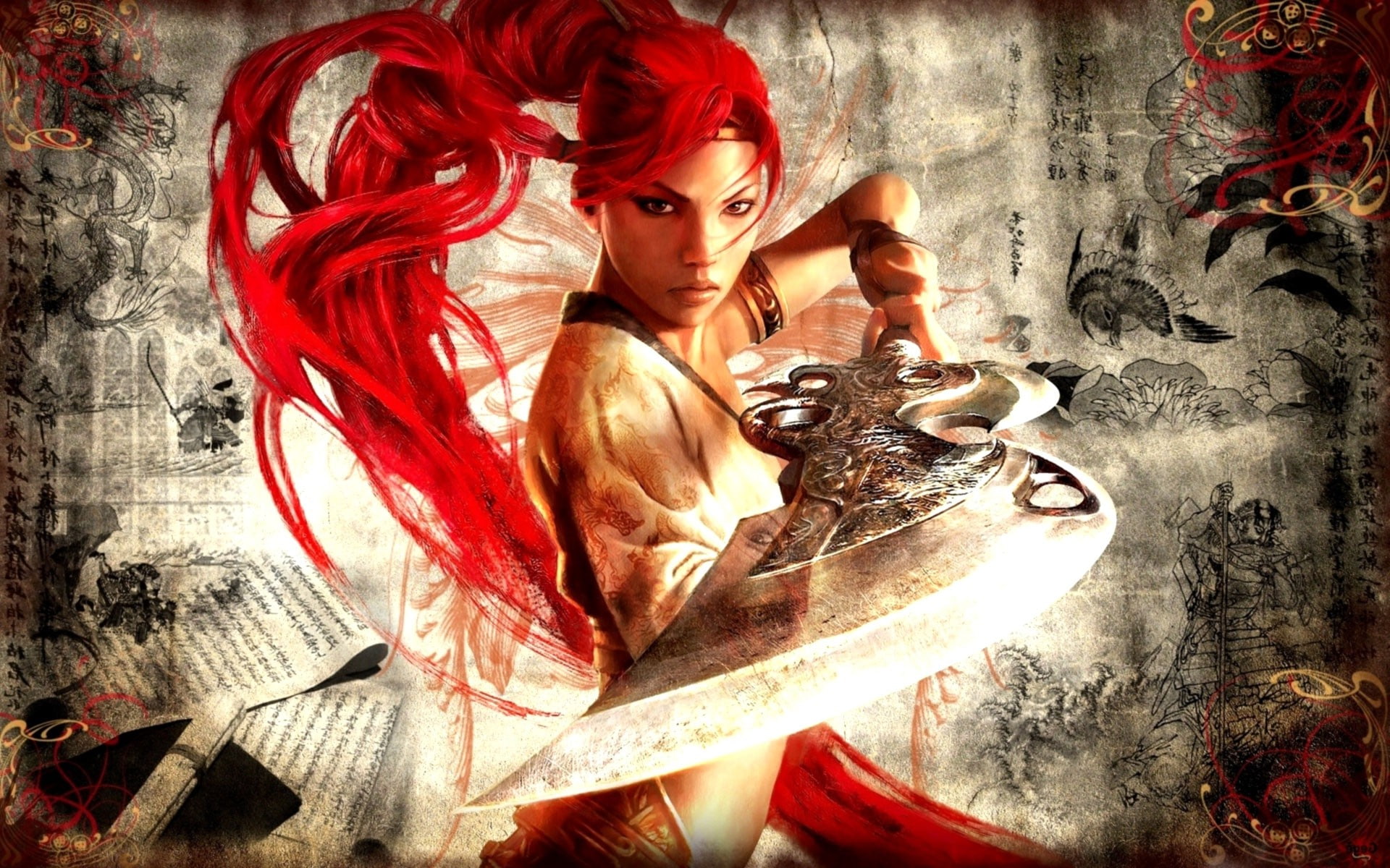 warrior, fantasy, sword, heavenly, 1080P, HD Wallpaper