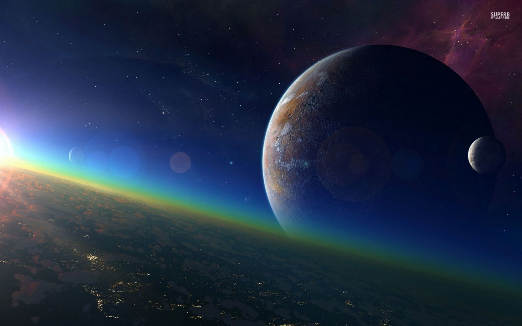 stars, space, 720P, Moon, galaxy, planet, render, HD Wallpaper