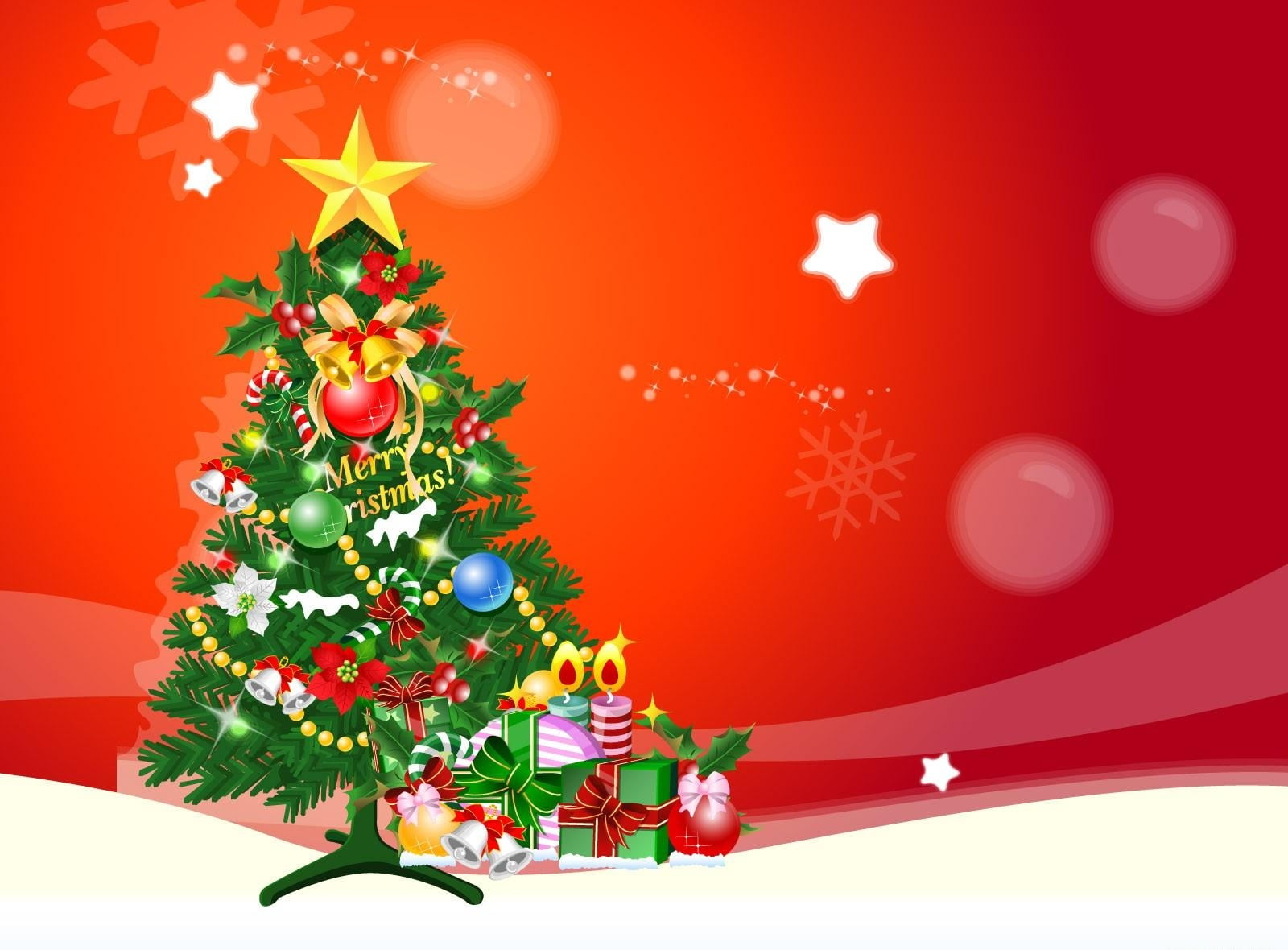backgrounds, tree, greeting, design, illustrations And Vector Art, illustration, celebration event, decor, ribbon, snow, shape, holiday - event, cultures, HD Wallpaper