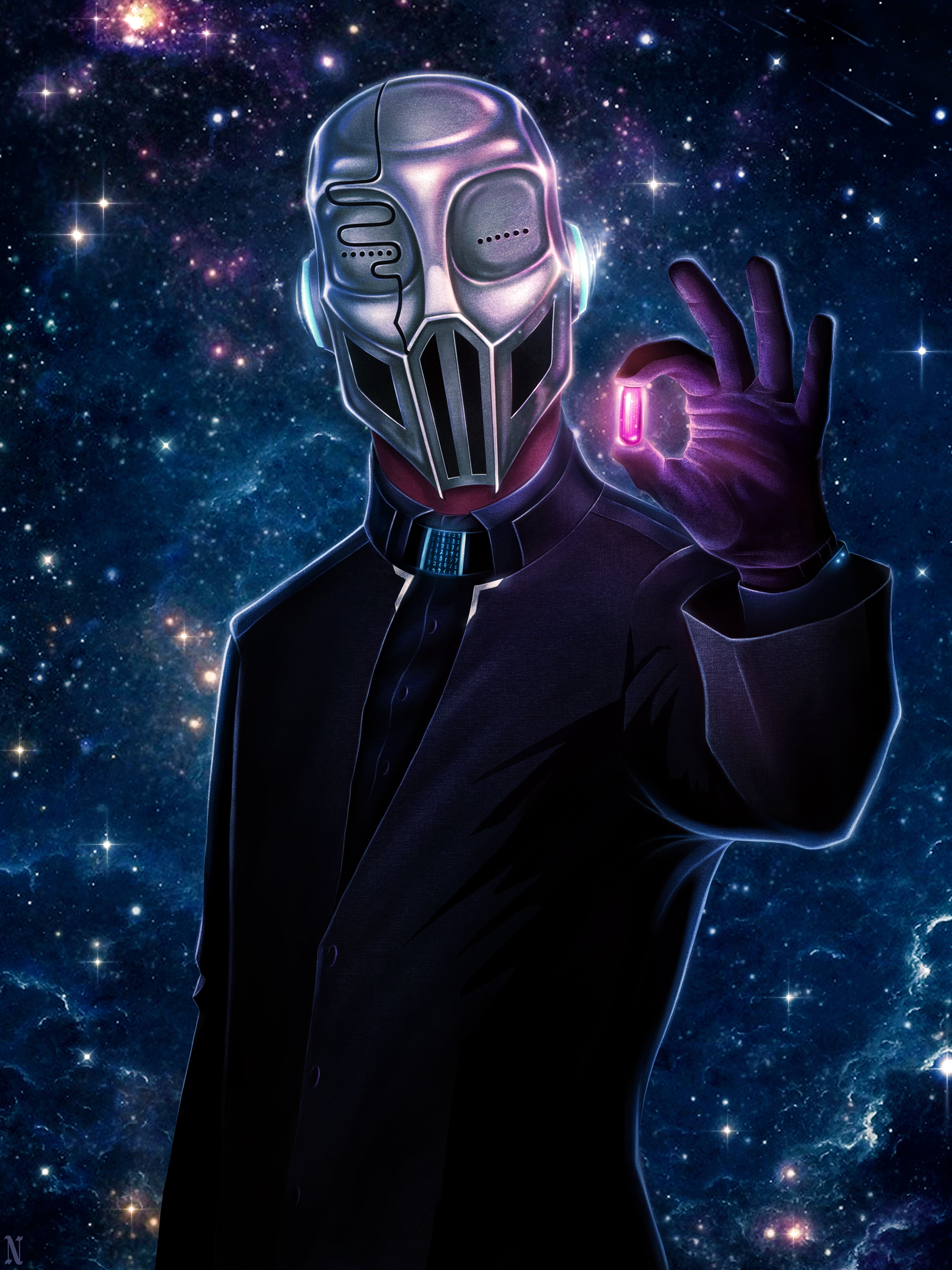 music, universe, portrait, Sickick Music, 2K, space art, people, space, fan art, Phone HD Wallpaper