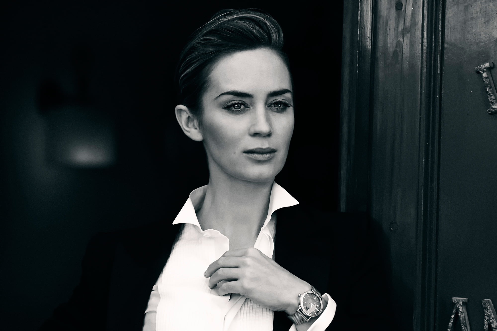 1080P, company, photoshoot, IWC Schaffhausen, Emily Blunt, HD Wallpaper