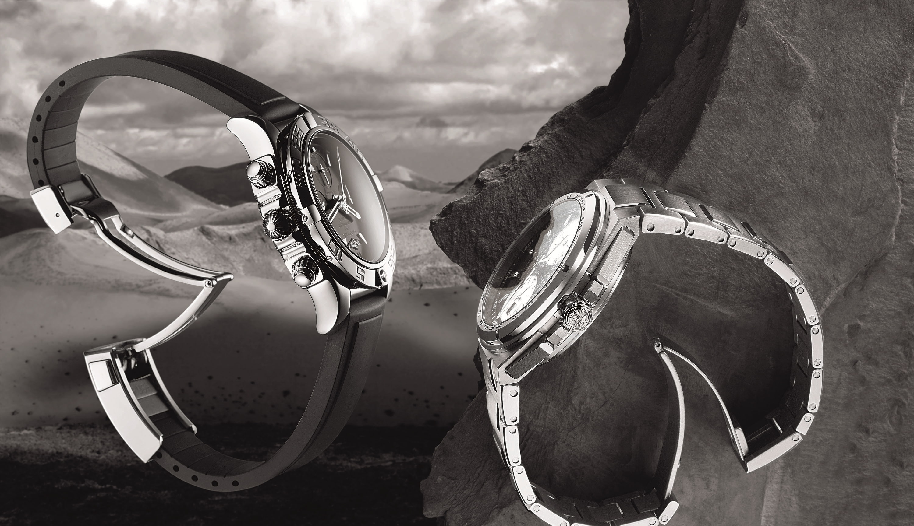 Watch, Breitling vs IWC, 2K, HD Wallpaper