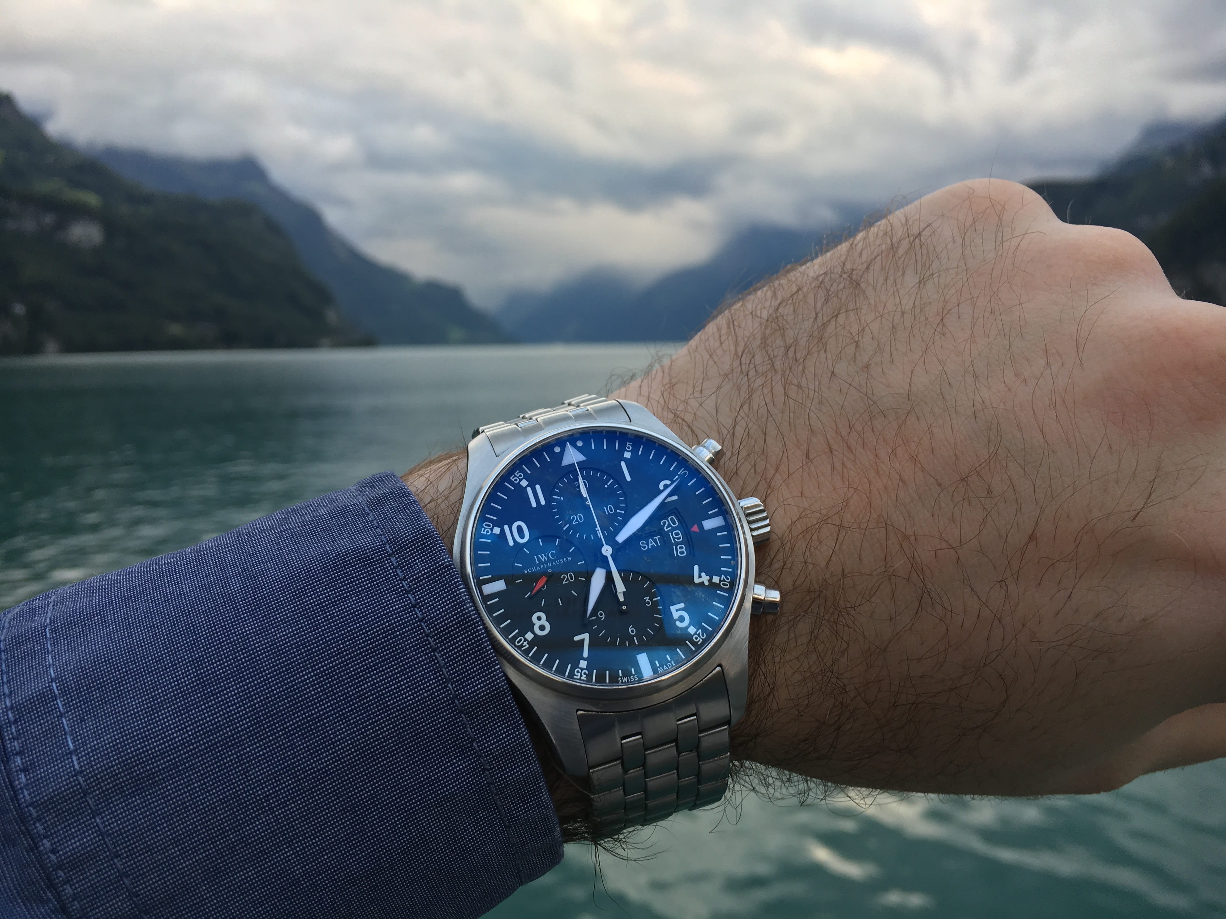 men, outdoors, leisure activity, water, human finger, iwc, wrist, 4K, sea, real people, switzerland, personal accessory, body part, clock, one person, HD Wallpaper
