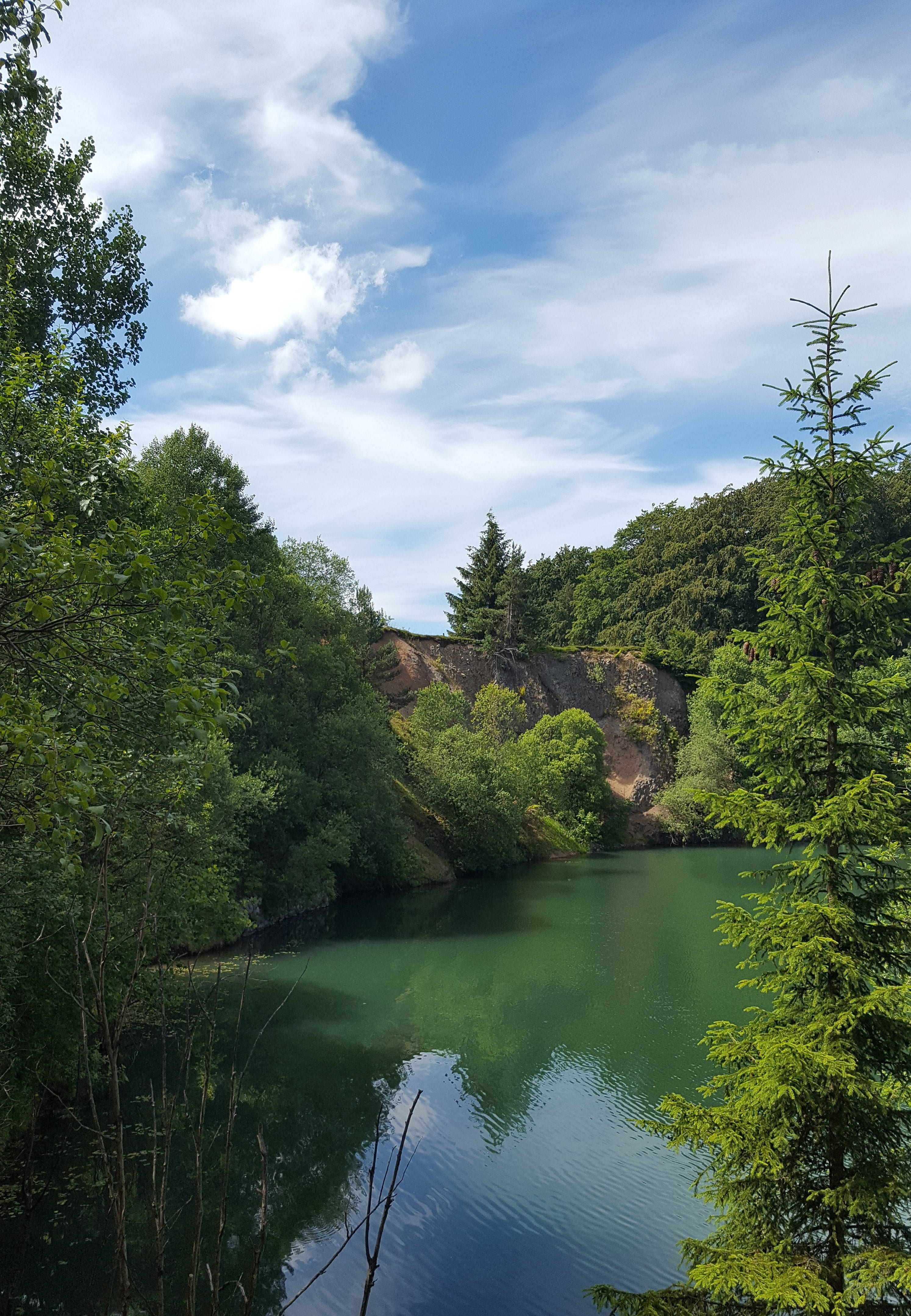 idyllic, 4K, blue, scenics - nature, tranquil scene, green, lake, plant, day, tranquility, green color, summer, bavaria, no people, non-urban scene, landscape, Phone HD Wallpaper