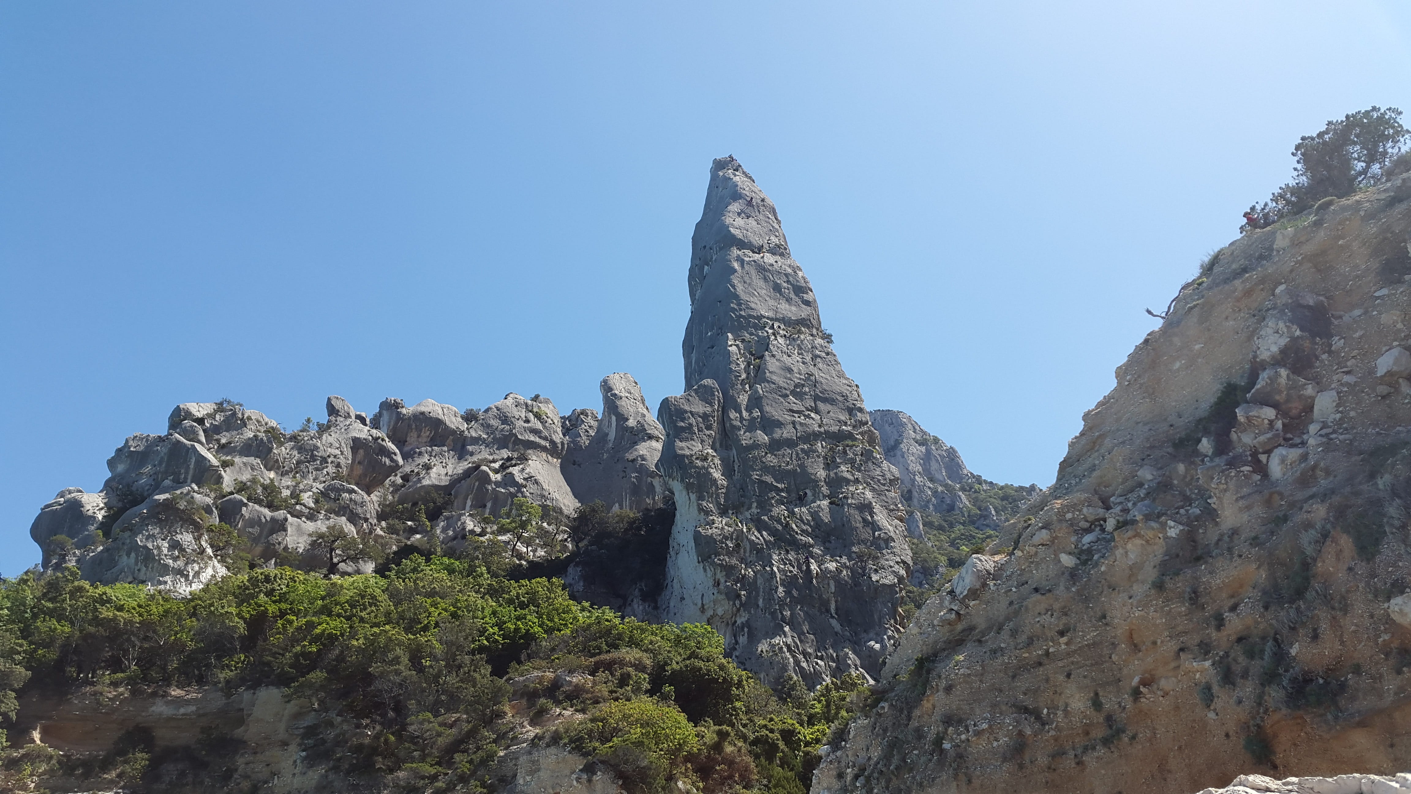 cala, day, plant, 4K, clear sky, tree, monte caroddi, climb, landscape, sardinia, low angle view, steep, coniferous tree, solid, geology, travel Locations, HD Wallpaper