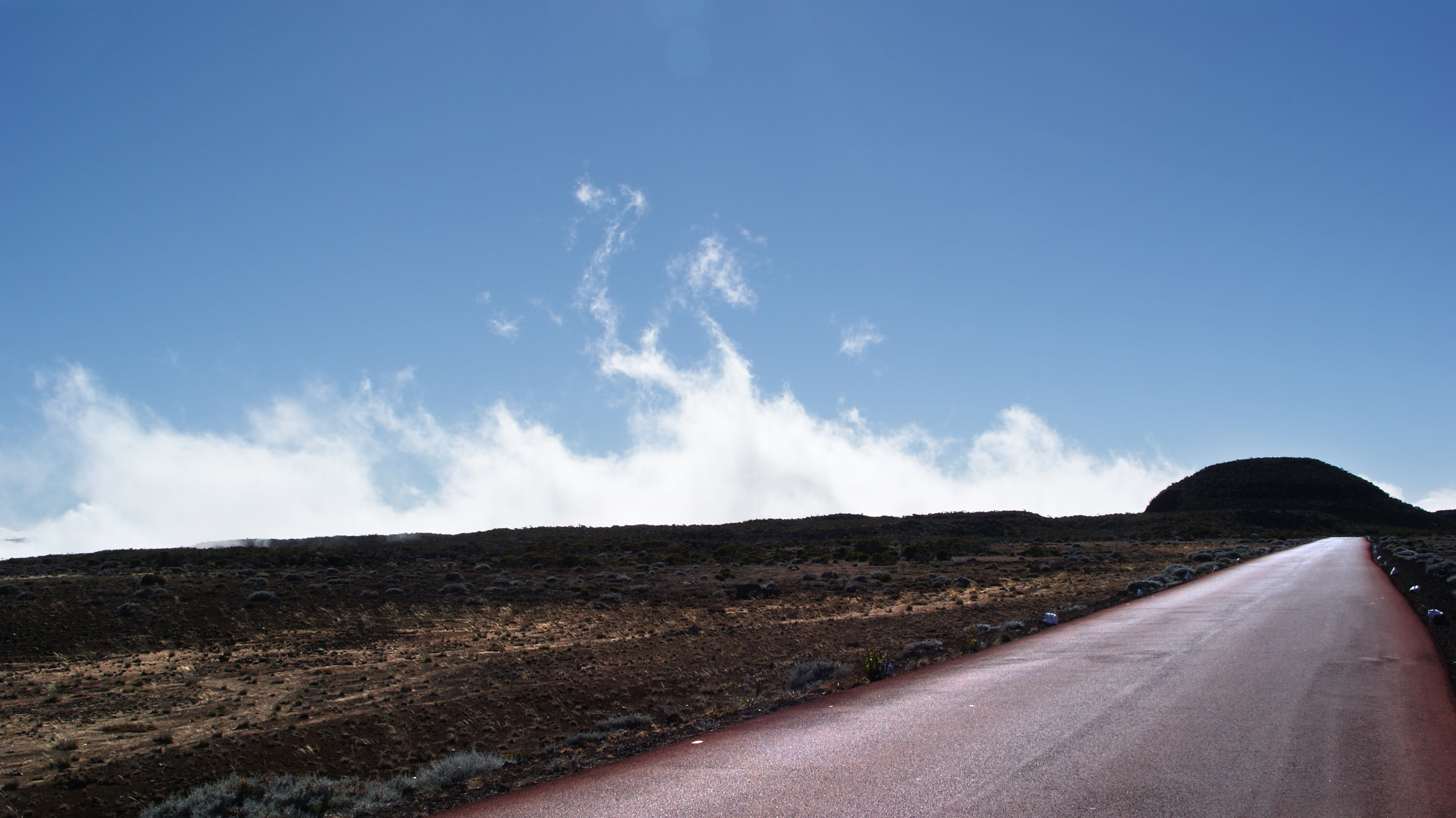 nature, empty road, country road, diminishing perspective, direction, inflamed, outdoors, road, cloud - sky, environment, transportation, travel, land, HD Wallpaper