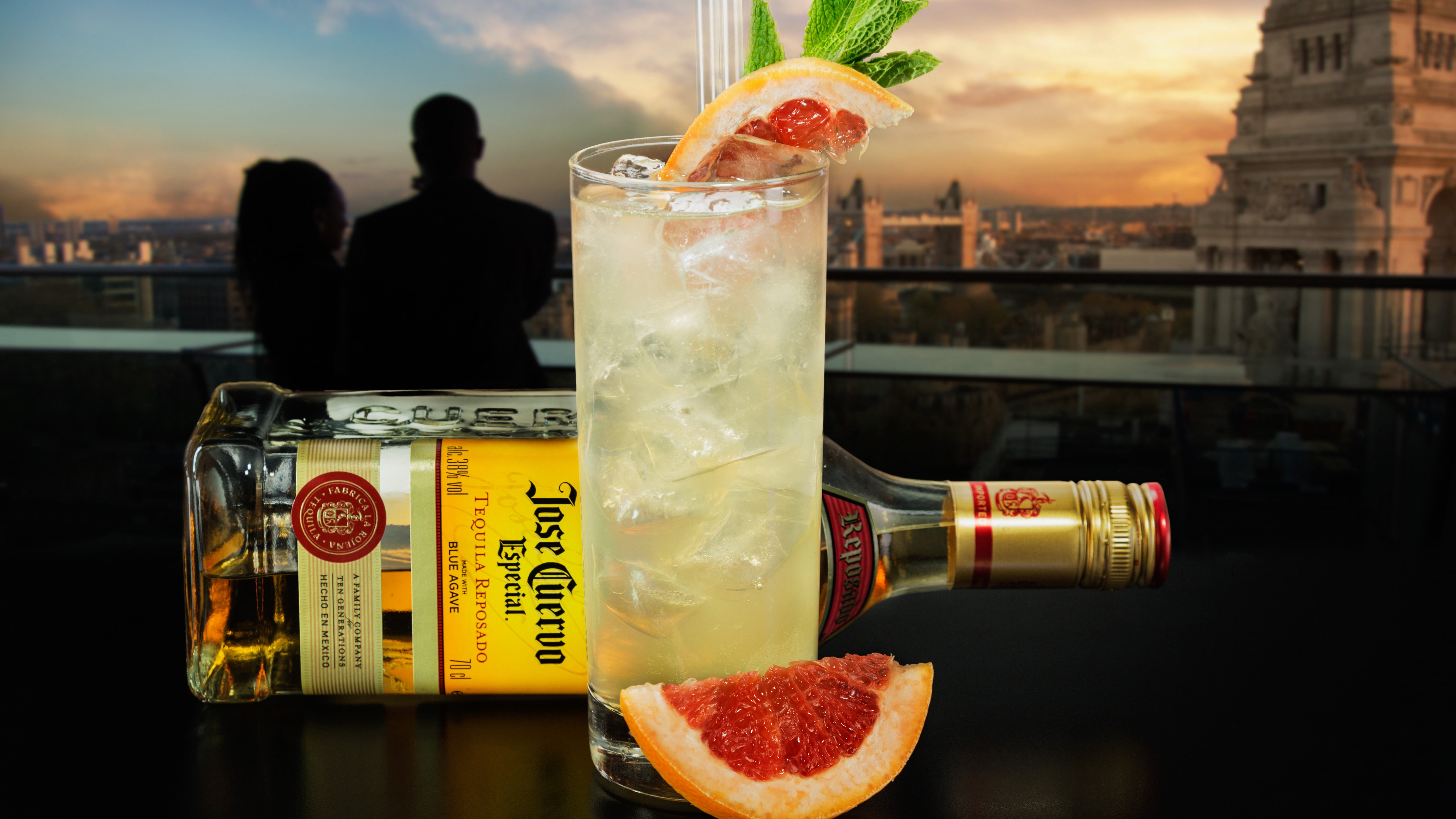 grapefruit, cocktails, 5K, juice, mint, tequila, HD Wallpaper
