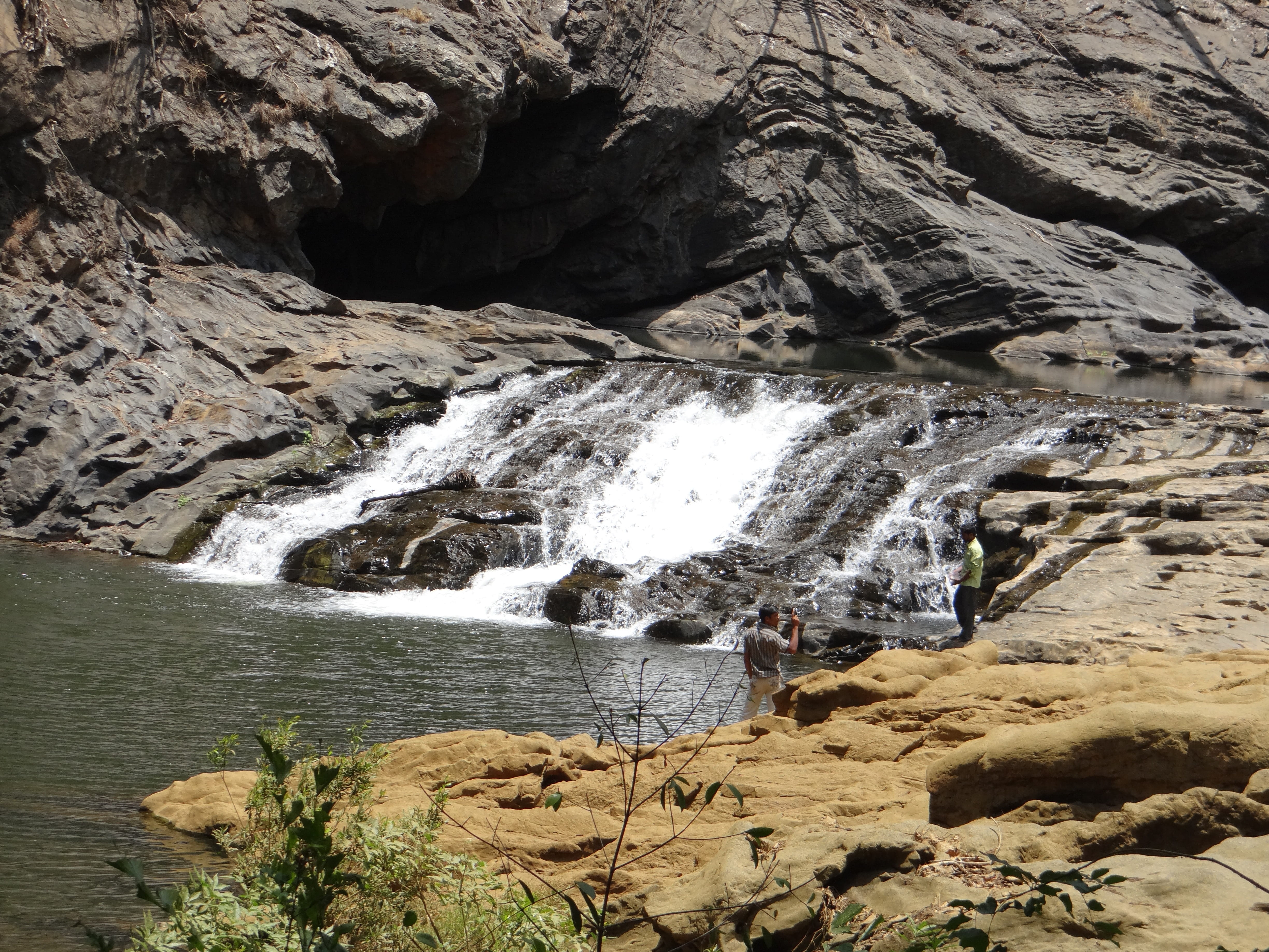 rock, Karnataka, rock - object, no people, flowing water, motion, travel destinations, nature, people, 4K, scenics - nature, leisure activity, real people, HD Wallpaper