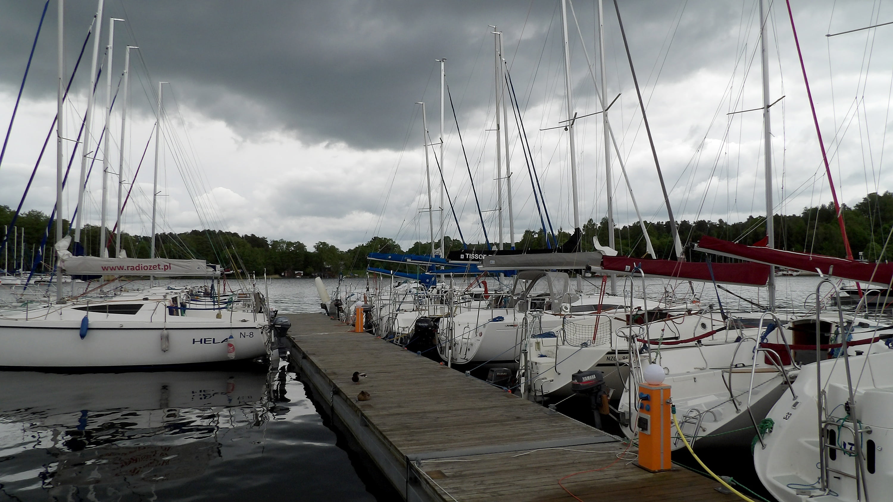 mast, sailing boat, sky, spring, cloud - sky, transportation, rope, storm, marina, nature, water, sailboat, harbor, lake, mode of transportation, 2K, overcast, HD Wallpaper