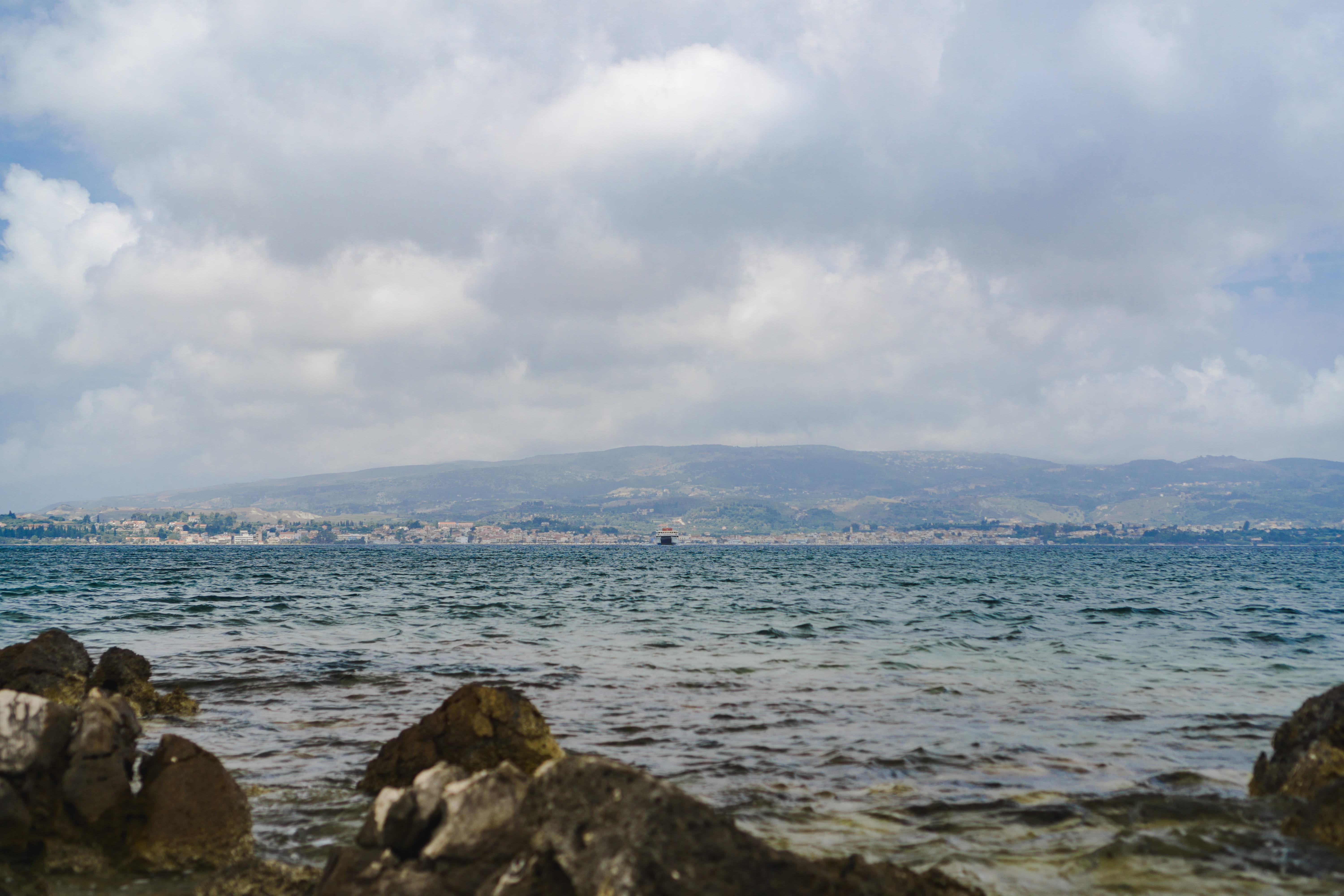 no people, rocks, sea, beauty in nature, bay, cephalonia, outdoors, nature, water, land, sky, vacation, beach, non-urban scene, rock - object, tranquil scene, HD Wallpaper