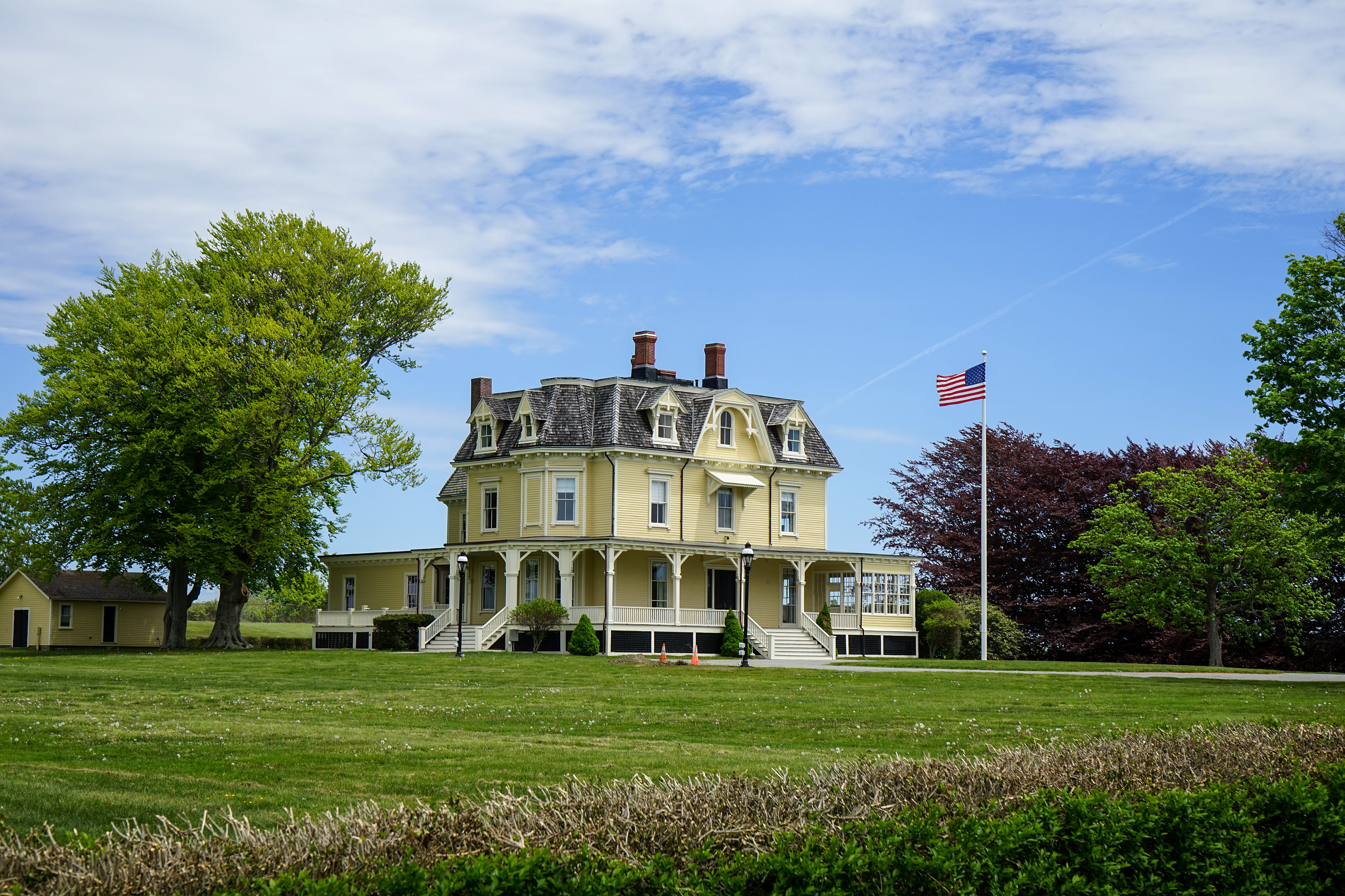 day, growth, fort adams, luxury, cloud - sky, nature, ri, 5K, fort, united states, built structure, newport, residential district, plant, architecture, HD Wallpaper