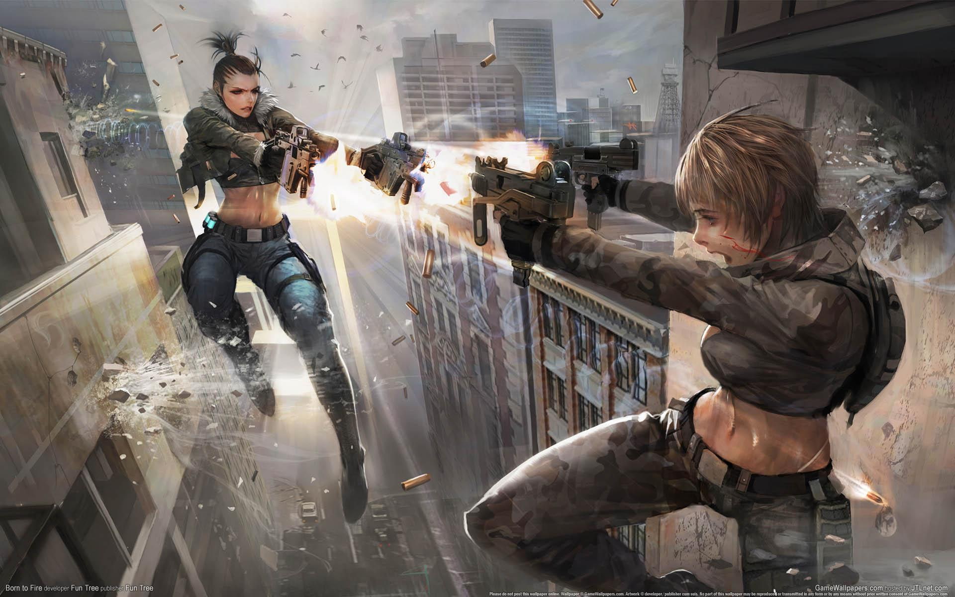 game, born, 1080P, adventure, born to fire, fire, weapon, stunning, video, game girl, video game, bullets, action, shooting, HD Wallpaper
