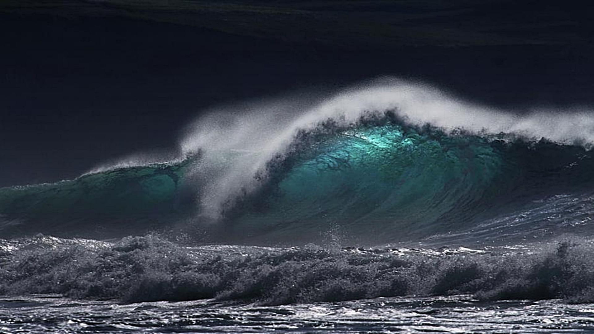 wave, beauty, cool, 3d and abstract, rushing, power, 1080P, stormy, awesome, HD Wallpaper