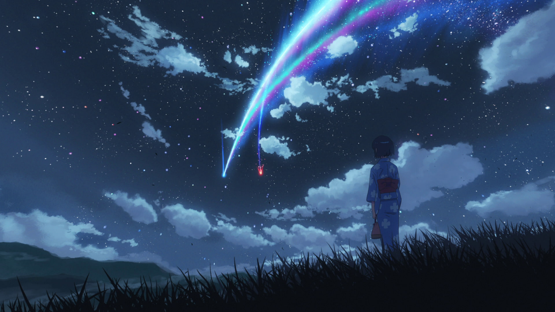 security, science, discovery, building exterior, built structure, lighthouse, Kimi No Na Wa., guidance, Your Name., space, constellation, sky, cloud - sky, HD Wallpaper