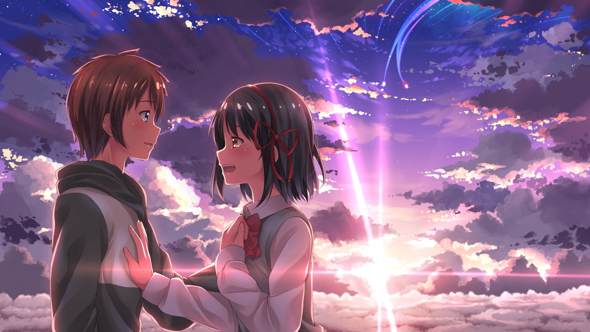 1080P, Taki Tachibana, Mitsuha Miyamizu, Your Name., Anime, HD Wallpaper