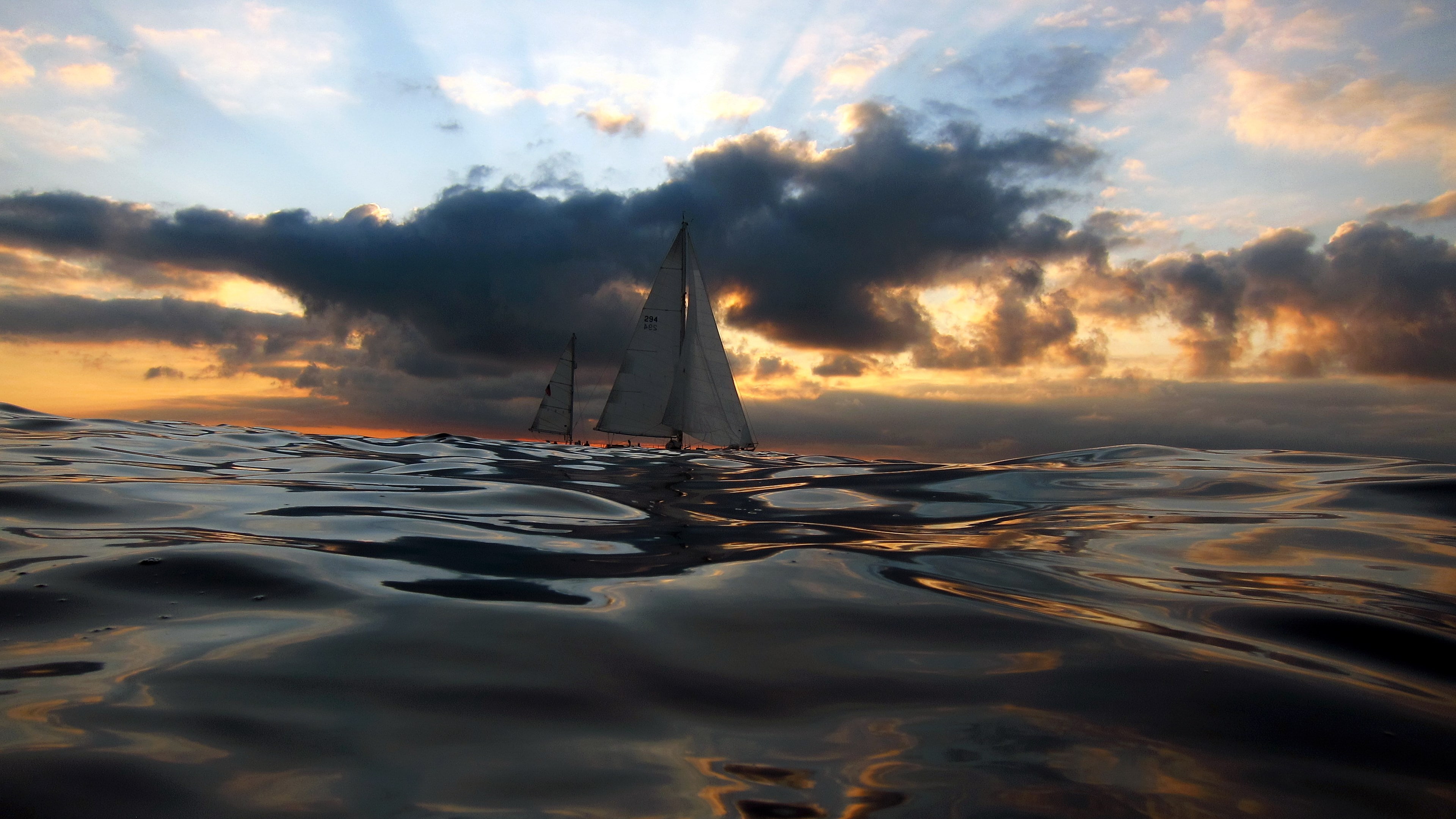 travel, horizon over water, sea, mode of transportation, transportation, outdoors, tranquility, scenics - nature, sailing, cloud - sky, beauty in nature, HD Wallpaper