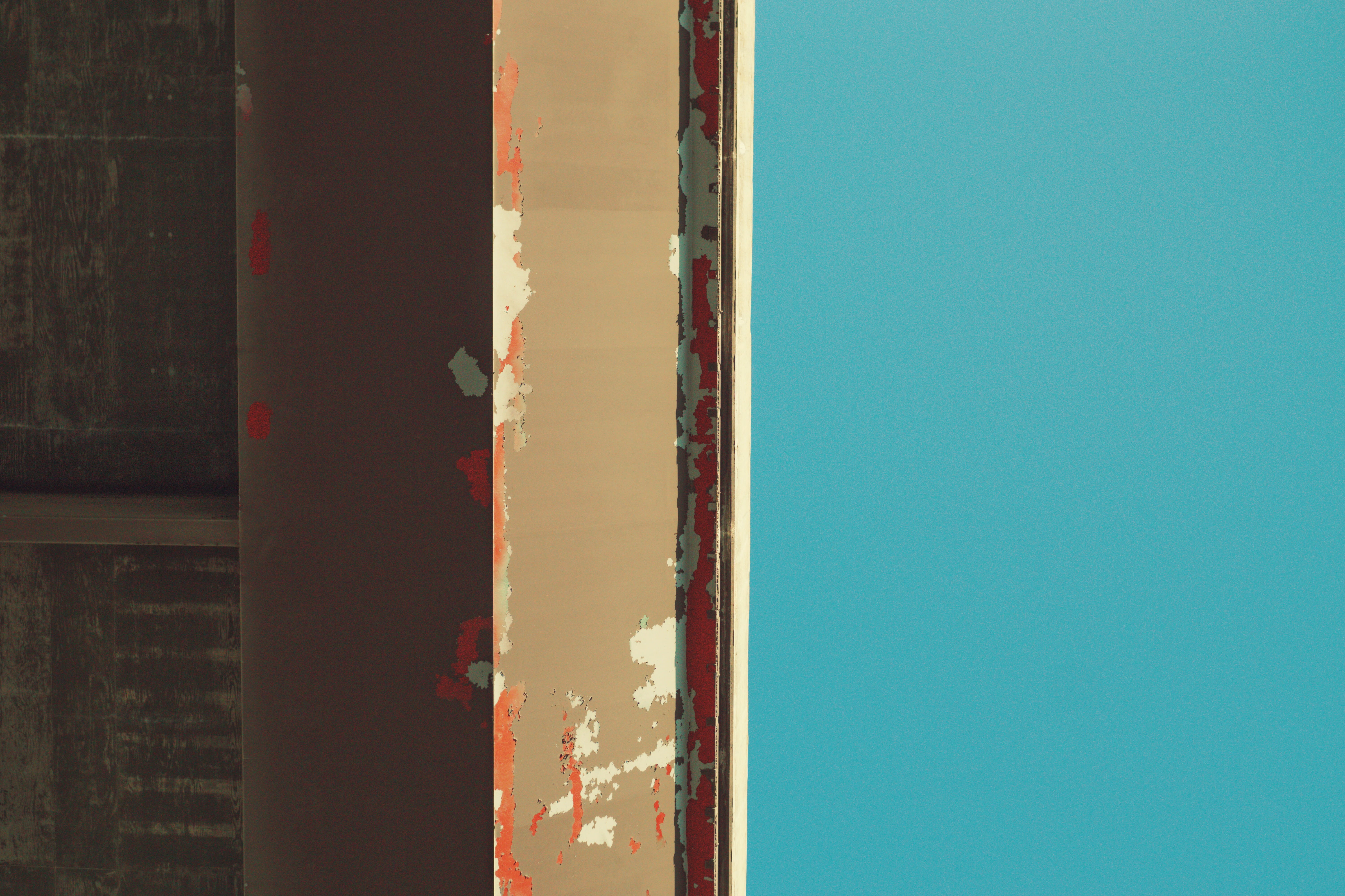 transportation, day, vertical, minimalist, sunlight, pastel, united states, sky, colors, water, bridge, built structure, 5K, window, omaha, clear sky, HD Wallpaper