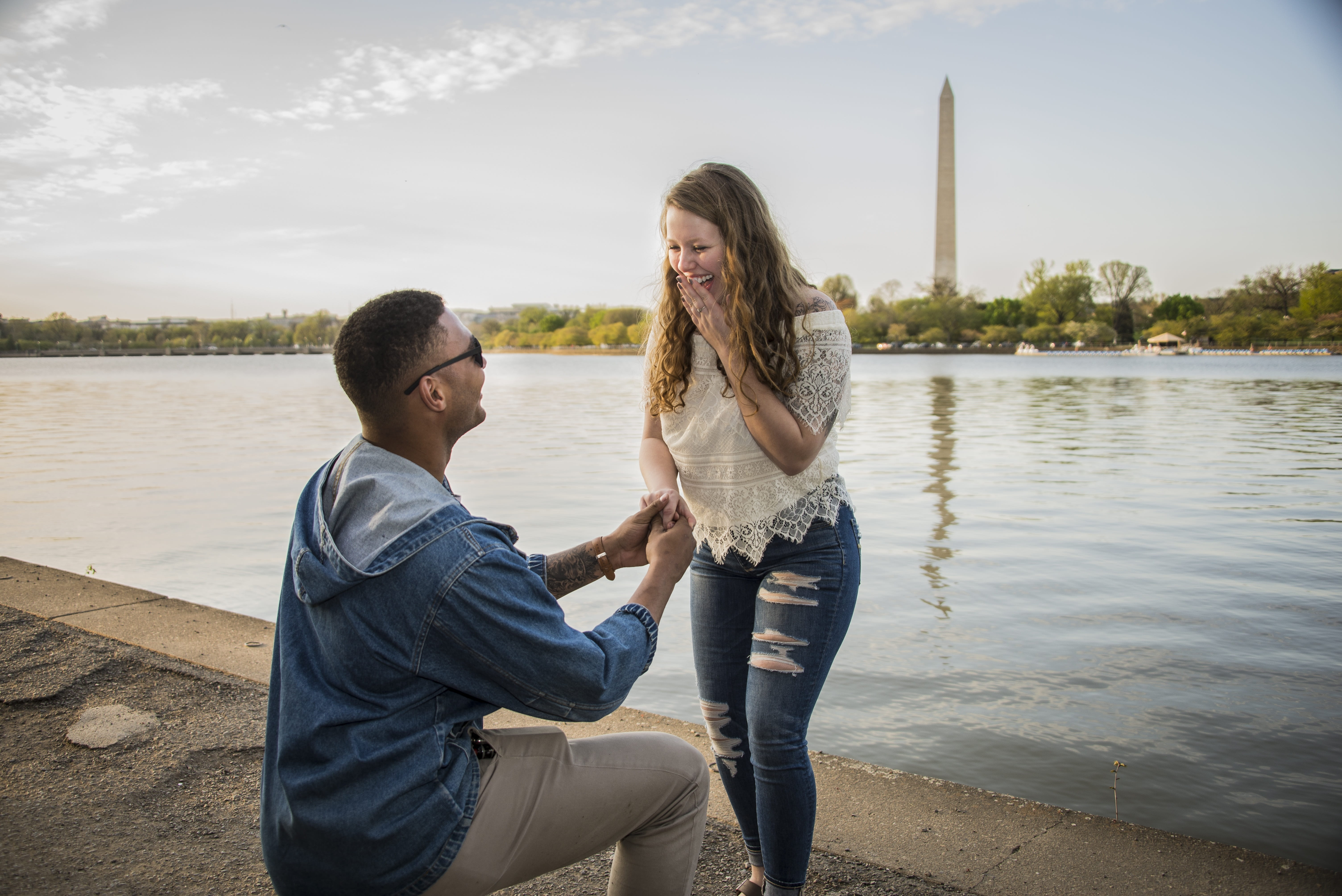 washington, marriage, lifestyles, positive emotion, leisure activity, real people, ring, young men, female, water, outdoors, two people, sunset, proposing, HD Wallpaper