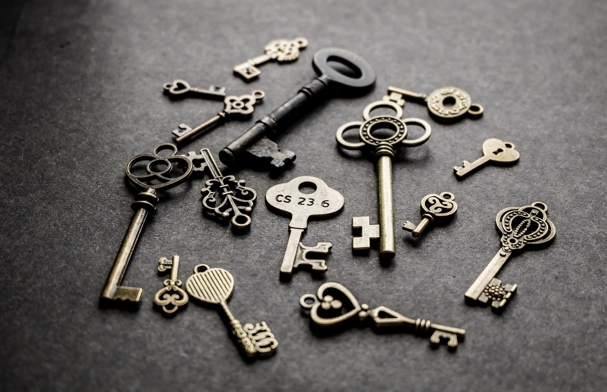 metal, keys, minimalism, numbers, 1080P, HD Wallpaper